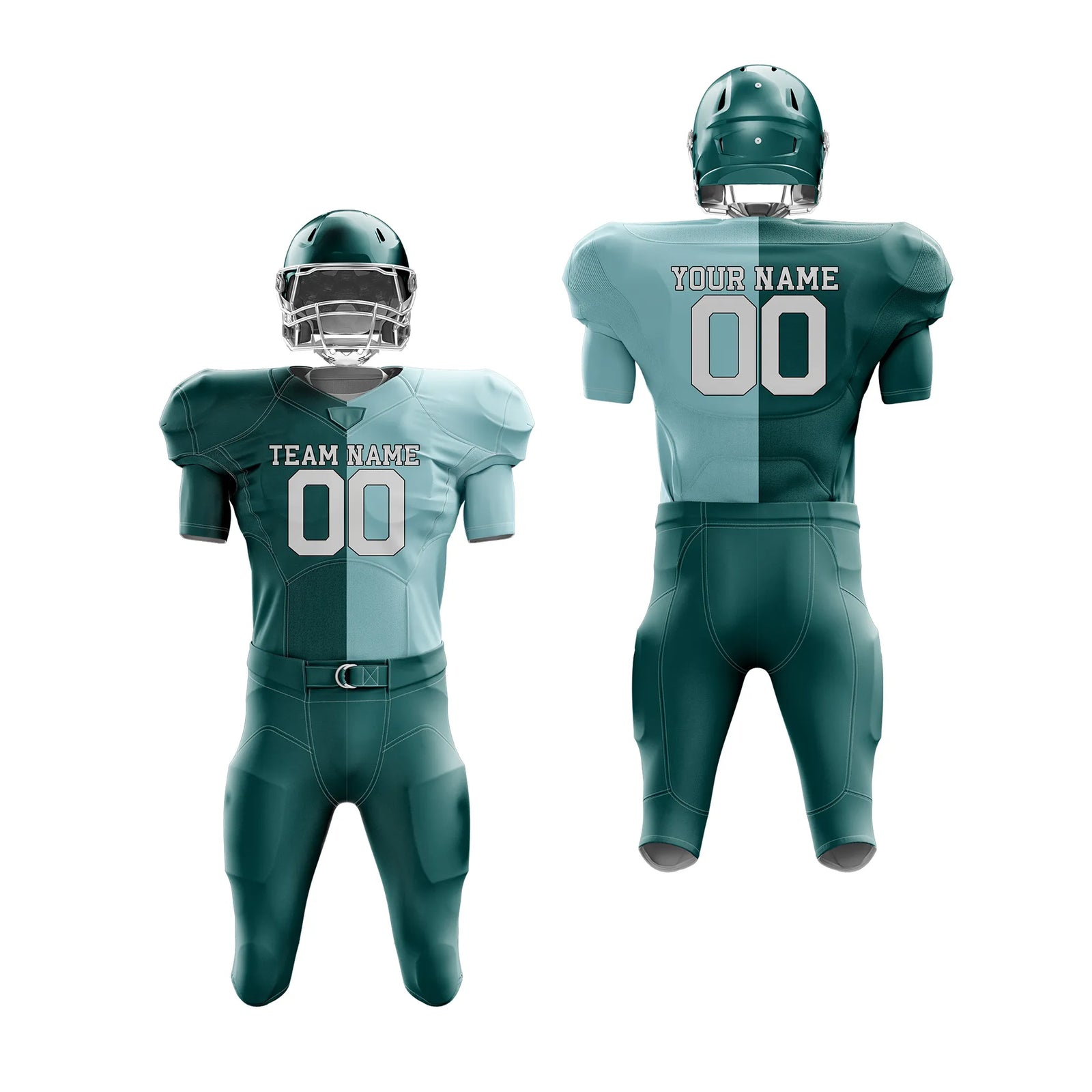Custom Personalized D1 Split Fashion American Football Jersey with Name, Number & Team Logo
