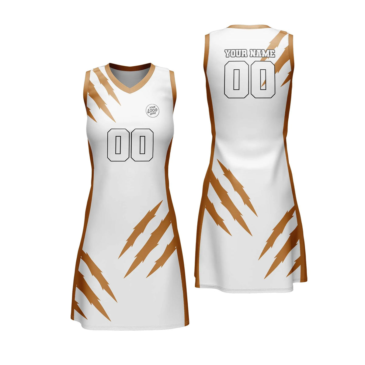Custom Personalized D1 Stripe Fashion Netball Jersey with Name, Number & Team Logo