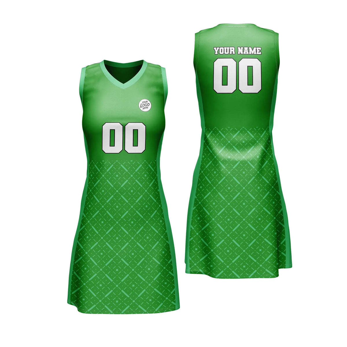 Custom Personalized D5 Abstract Pattern Netball Jersey with Name, Number & Team Logo