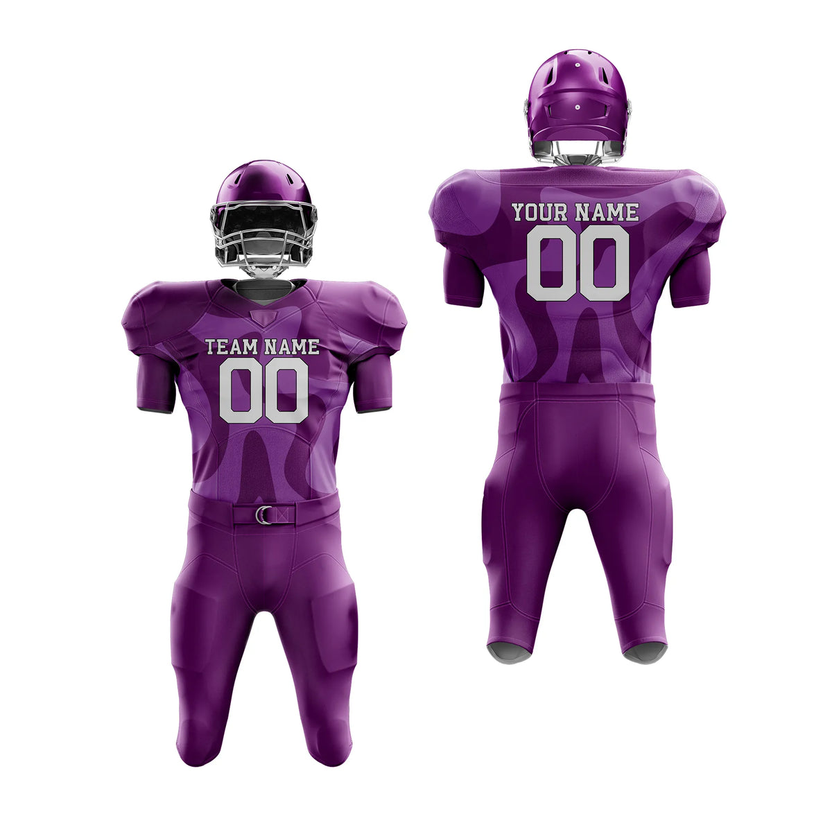 Custom Personalized D2 Full Pattern American Football Jersey with Name, Number & Team Logo