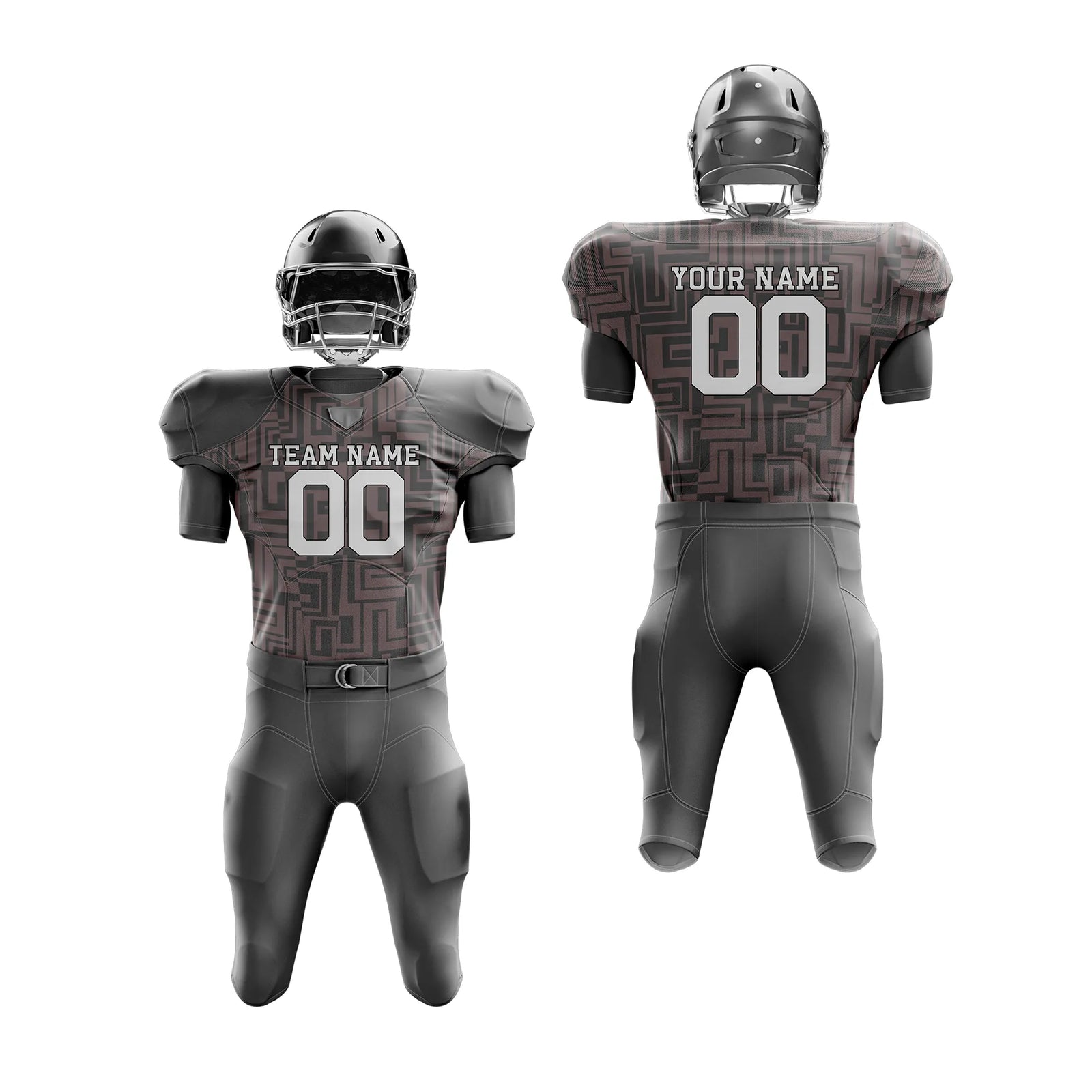 Custom Personalized D5 Full Pattern American Football Jersey with Name, Number & Team Logo