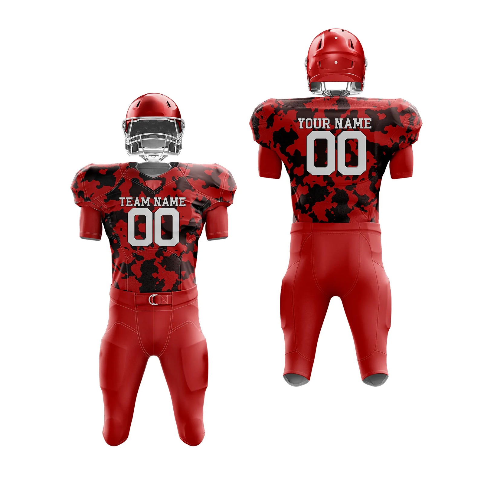 Custom Personalized D4 Camo Designs American Football Jersey with Name, Number & Team Logo