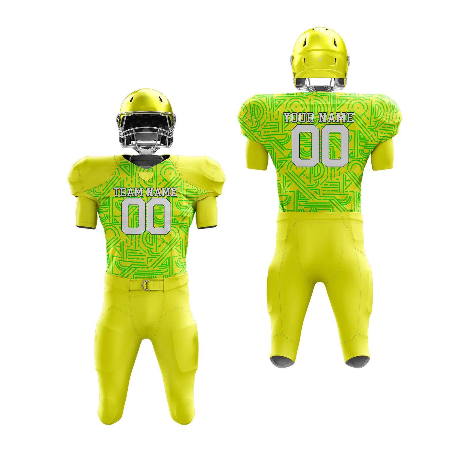Custom Personalized D3 Full Pattern American Football Jersey with Name, Number & Team Logo