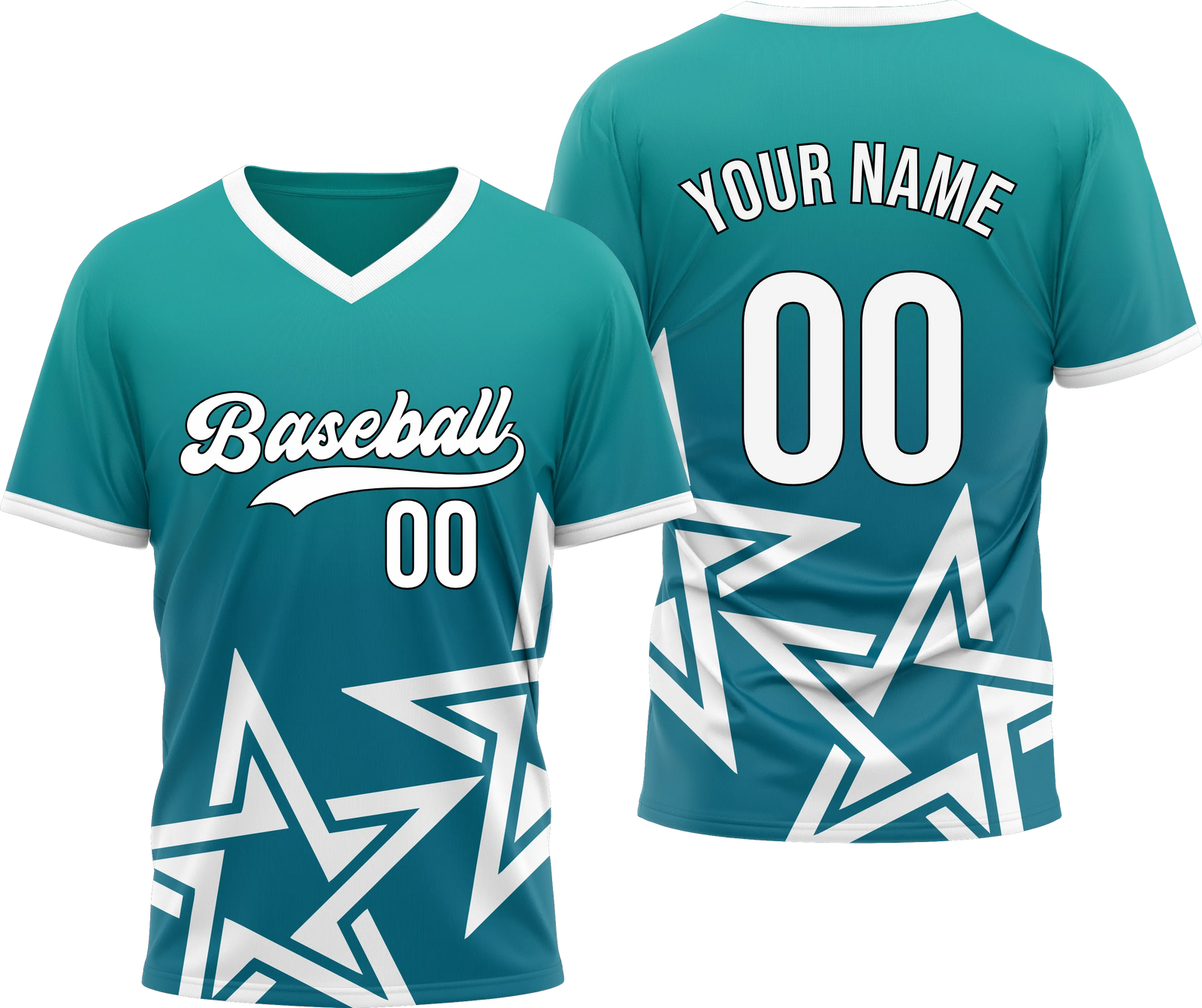 Custom Stellar Edge Gradient Baseball Sports Jersey Personalized Uniform with Name & Number