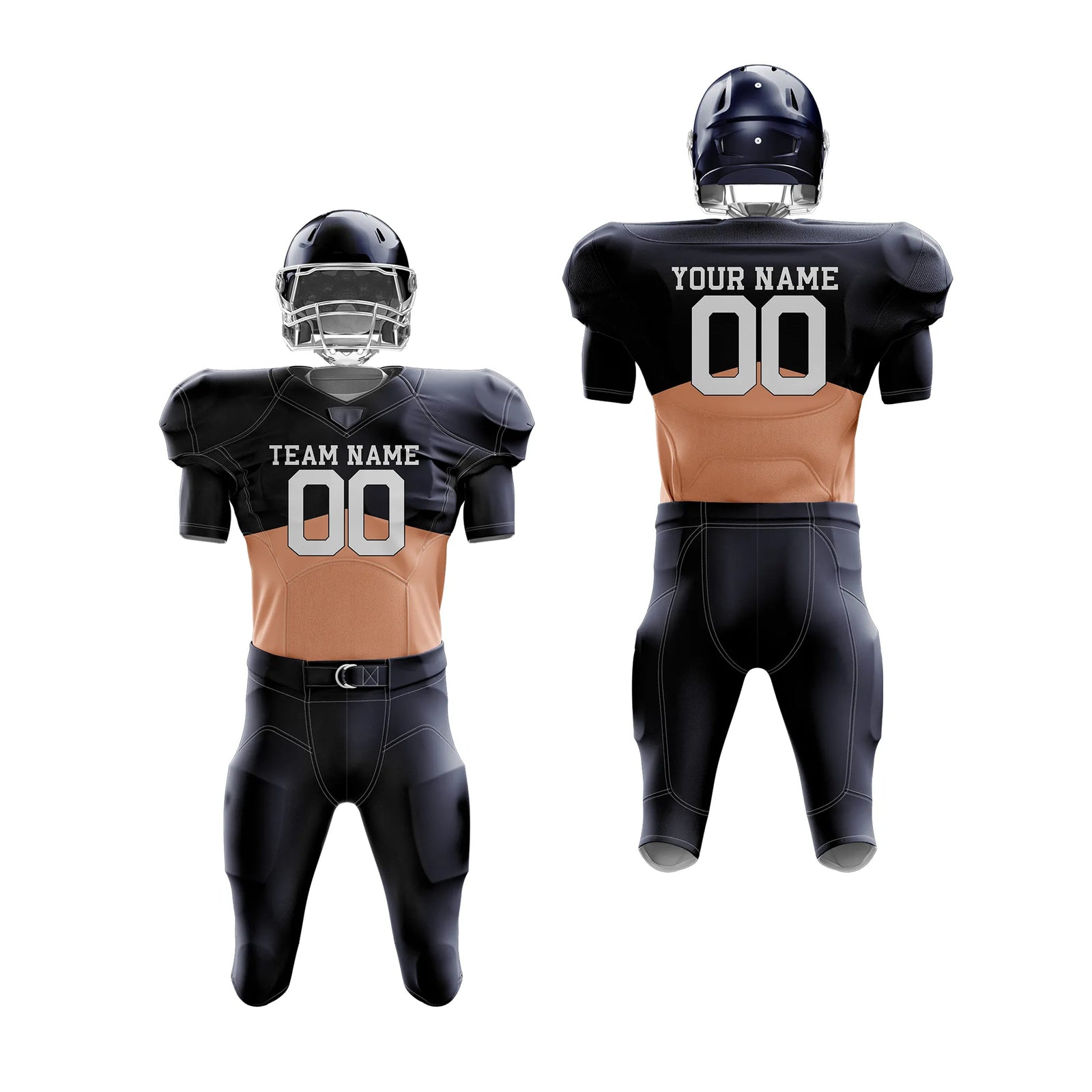 Custom Personalized D5 Split Fashion American Football Jersey with Name, Number & Team Logo