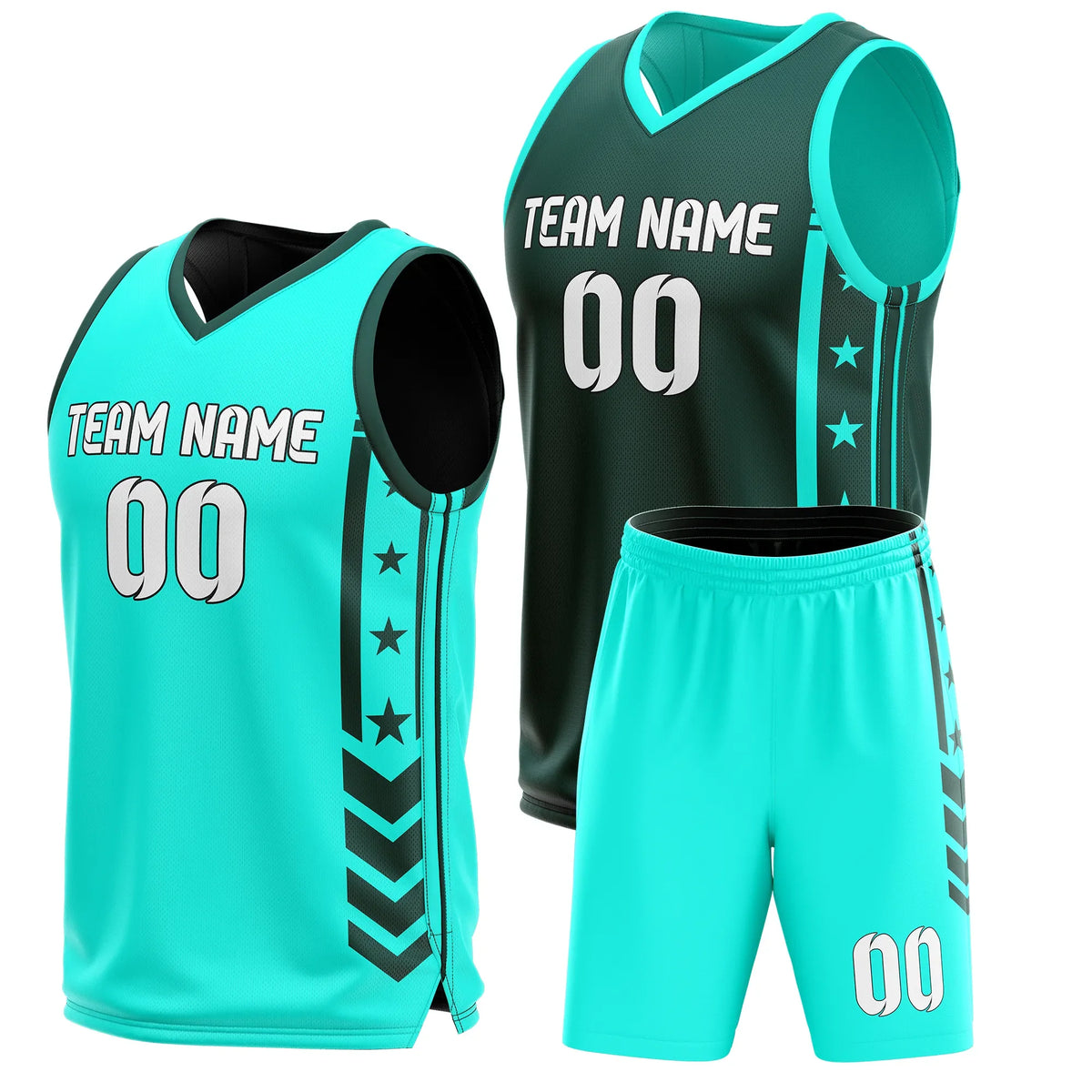 Custom Power Star Reversible Sports Jersey Personalized Uniform with Name & Number