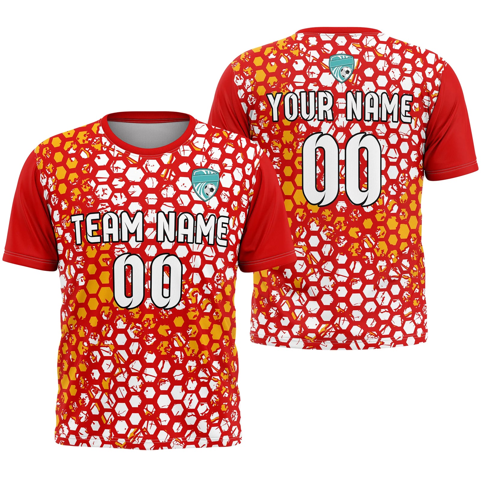 Custom R-Full Pattern D1 Soccer Jersey Personalized Football Uniform with Name & Number