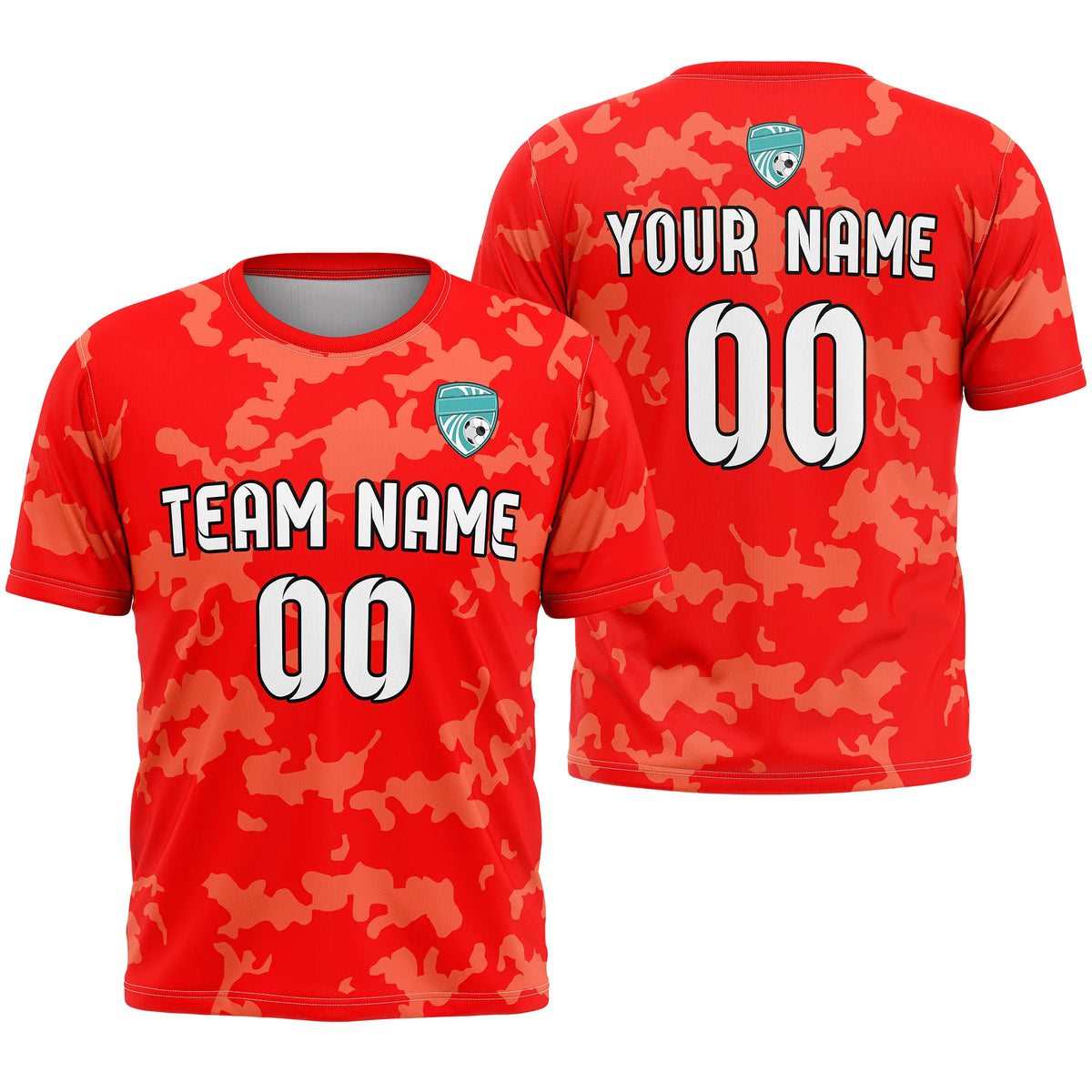 Custom Camo D4 Soccer Jersey Personalized Football Uniform with Name & Number