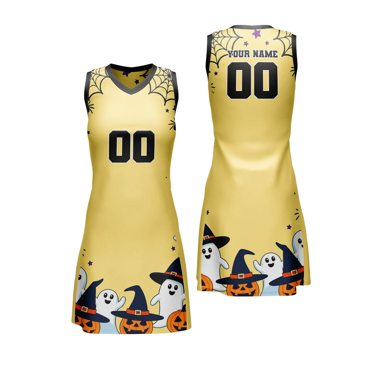 Custom Halloween Netball Jersey D9 Personalized Uniform with Name &amp; Number