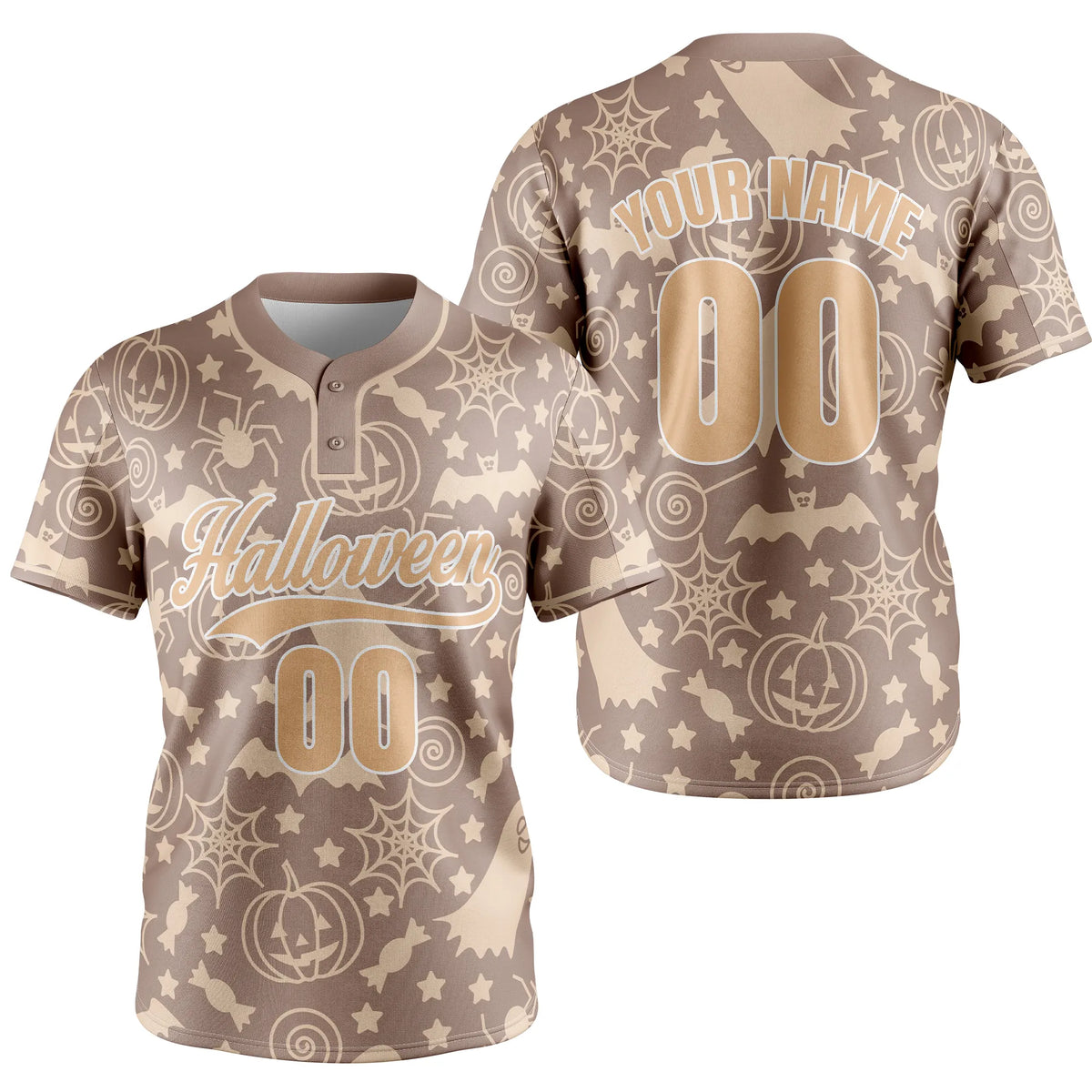 Custom Trick or Treat Baseball Sports Jersey Personalized Uniform with Name &amp; Number