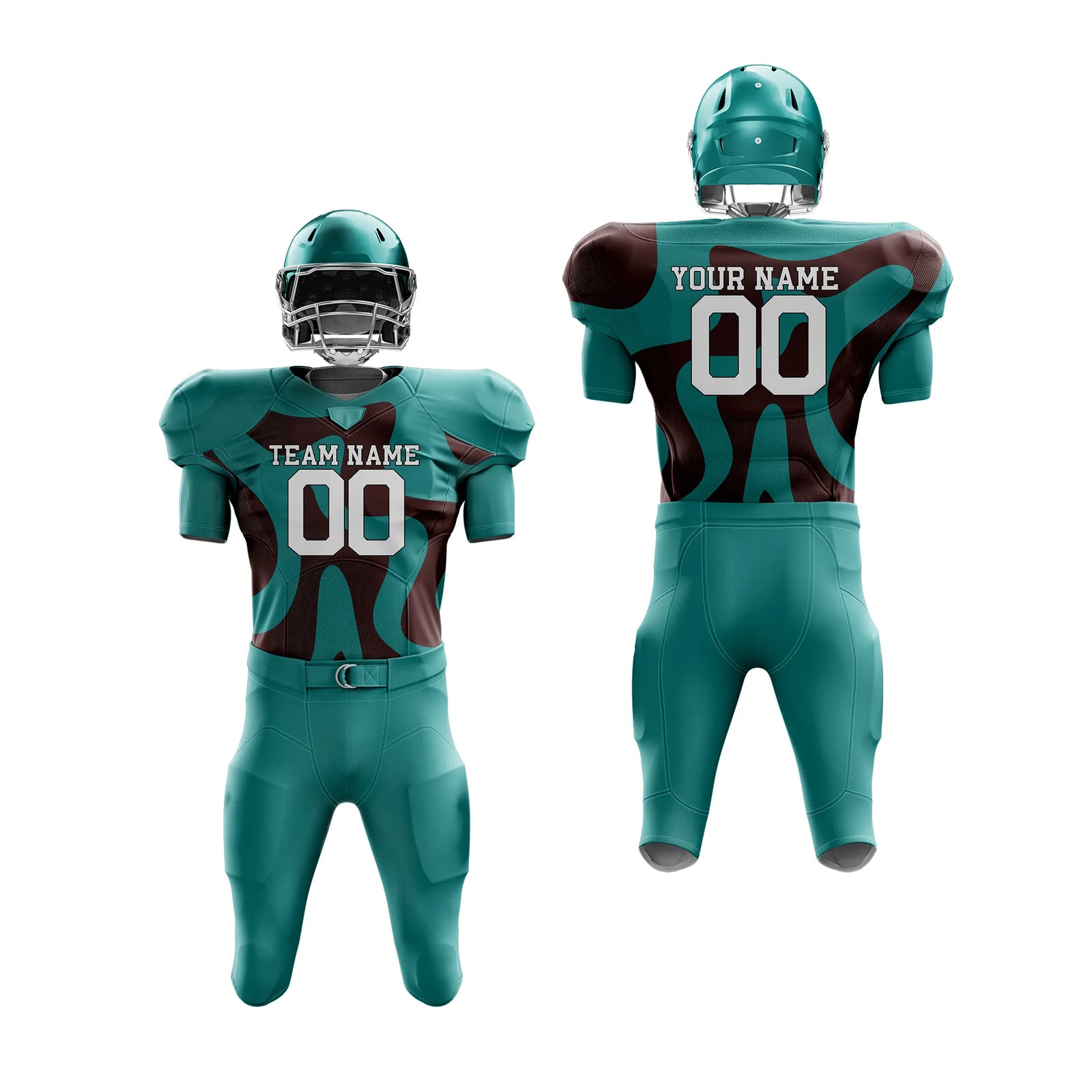 Custom Personalized D2 Full Pattern American Football Jersey with Name, Number & Team Logo