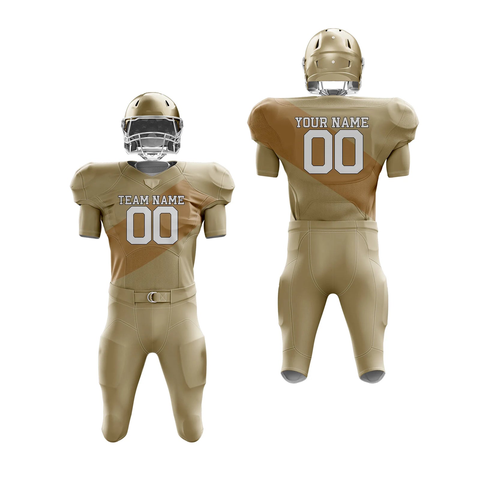 Custom Personalized D4 Split Fashion American Football Jersey with Name, Number & Team Logo