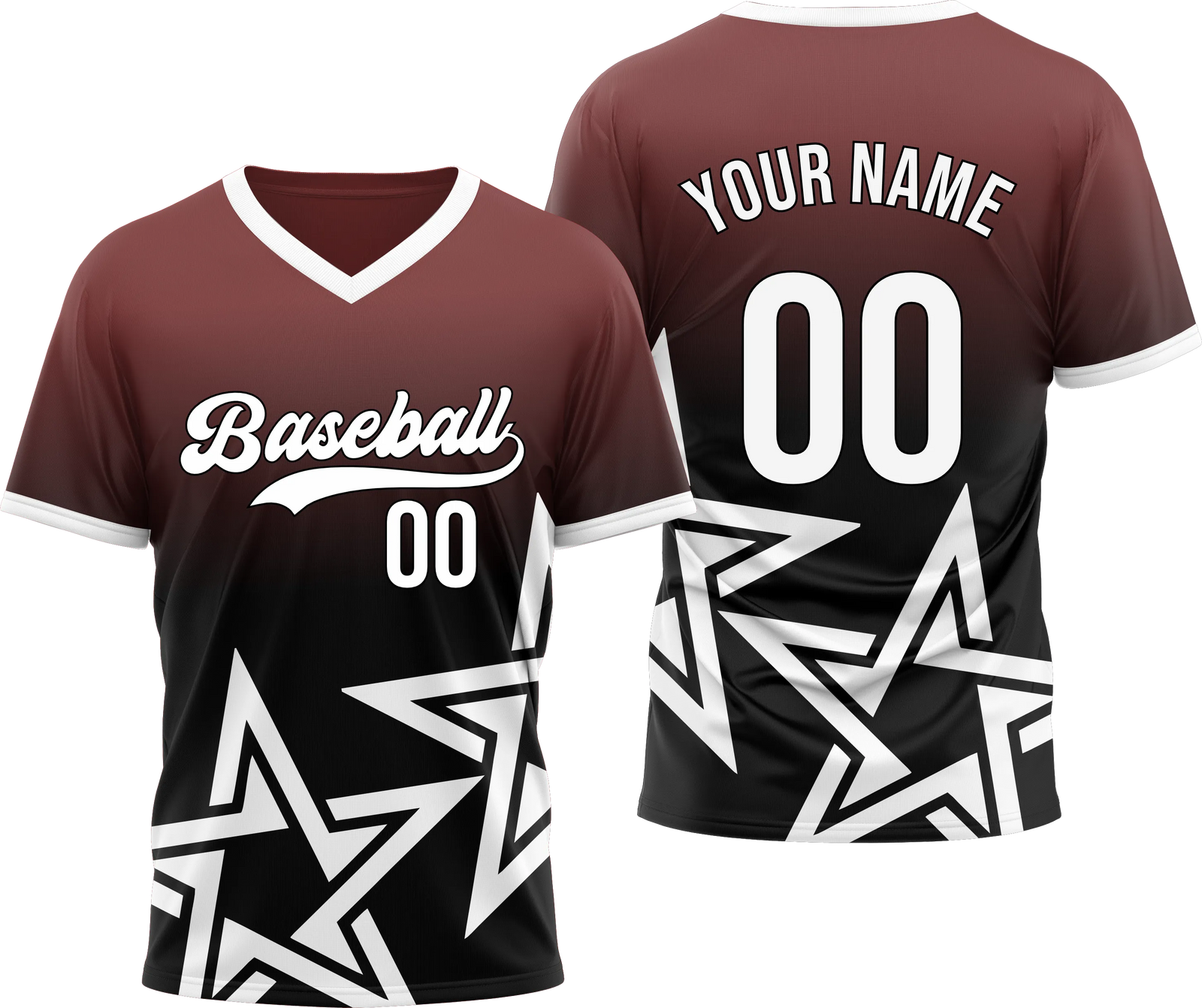 Custom Stellar Edge Gradient Baseball Sports Jersey Personalized Uniform with Name & Number