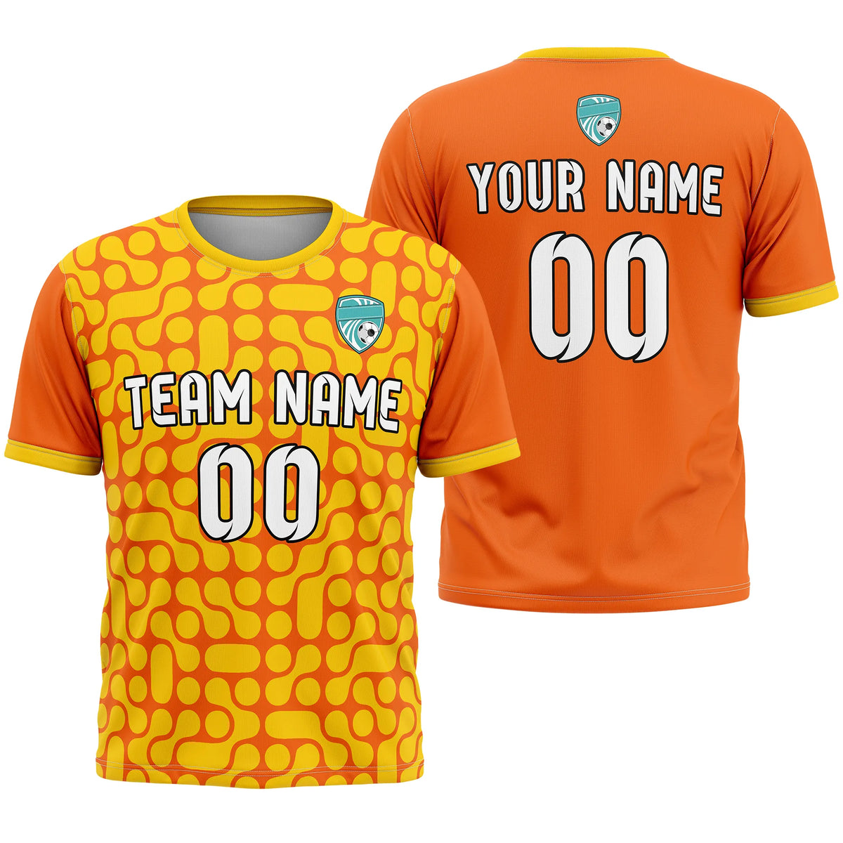 Custom Abstract Pattern D3 Soccer Jersey Personalized Football Uniform with Name & Number