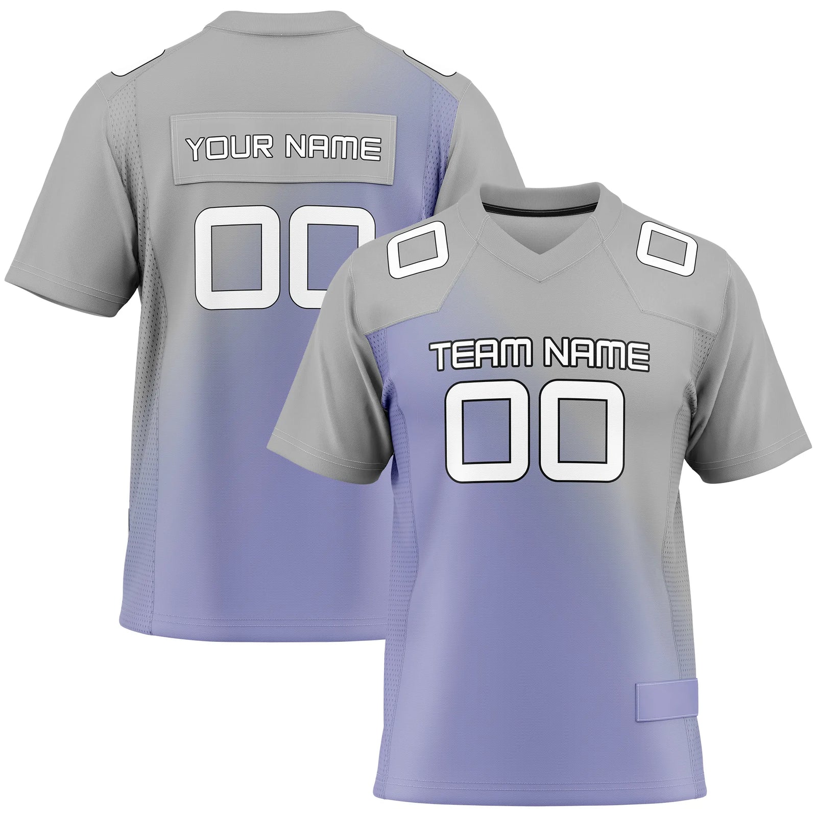 Custom Personalized D4 Gradient Fashion Flag Football Jersey with Name, Number & Team Logo