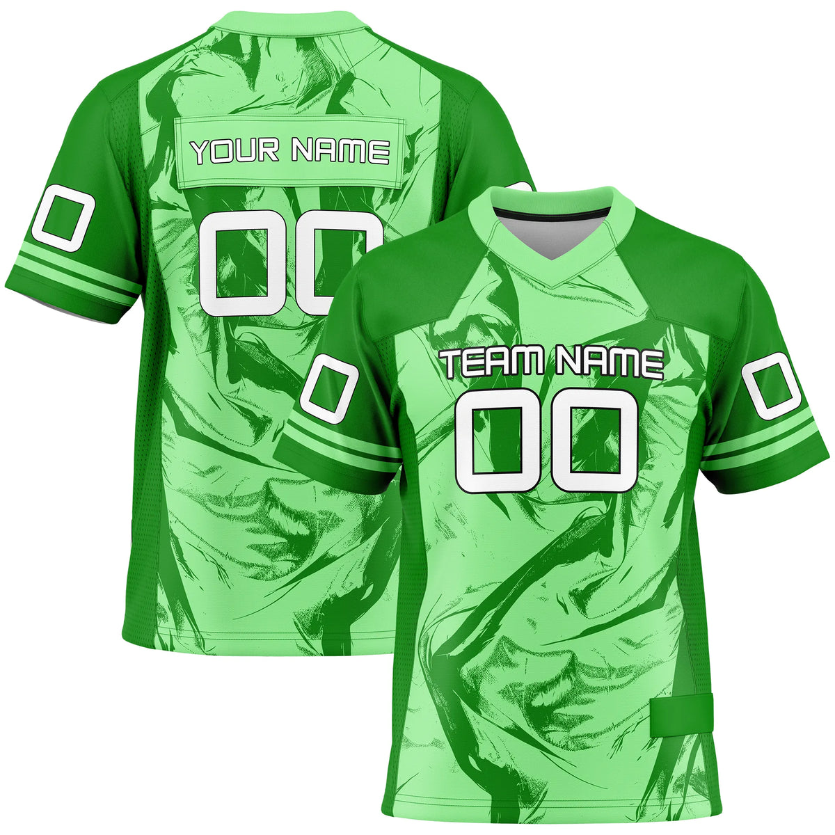 Custom Personalized D3 Graffiti Fashion Flag Football Jersey with Name, Number & Team Logo