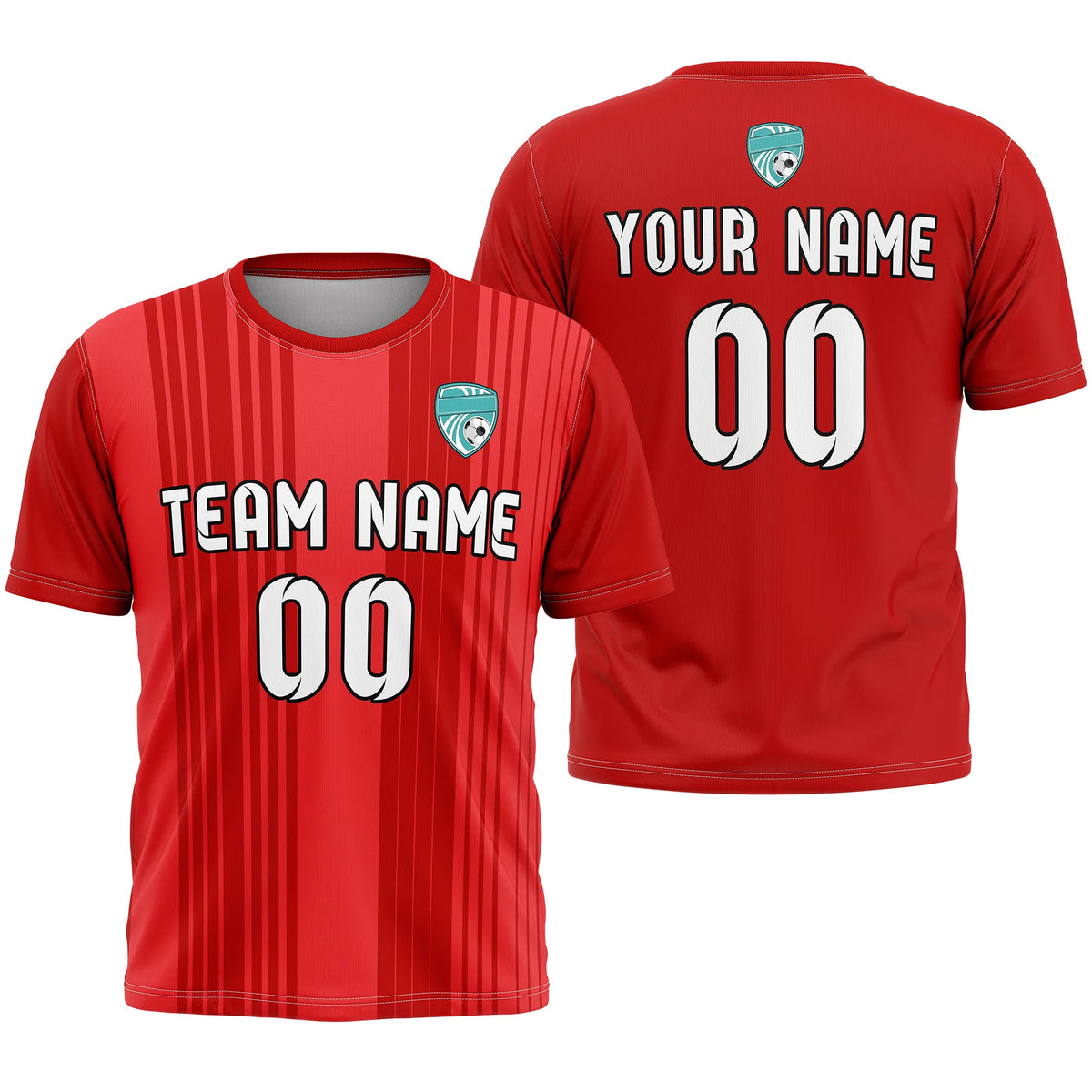 Custom Strip Fashion D3 Soccer Jersey Personalized Football Uniform with Name & Number
