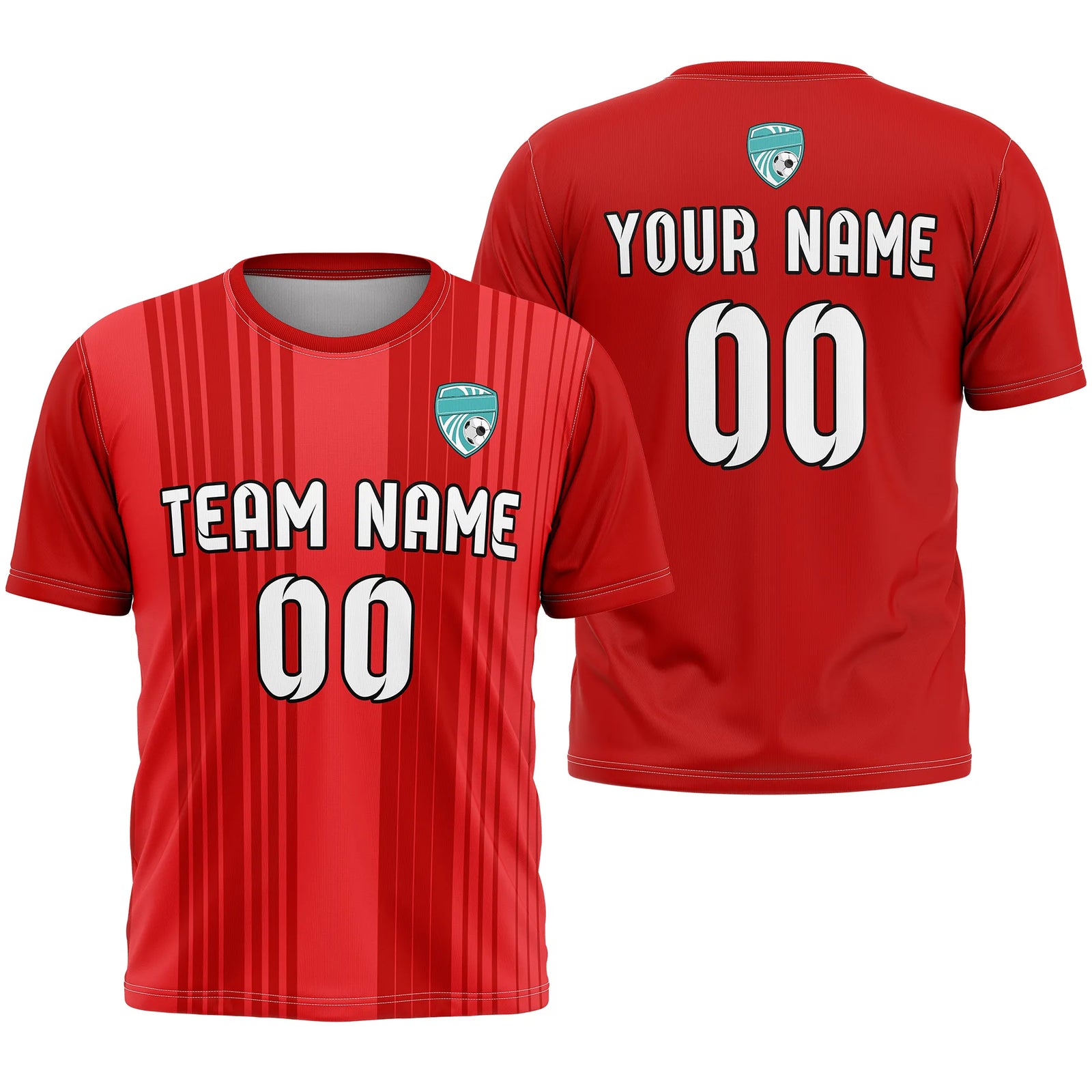 Custom Strip Fashion D3 Soccer Jersey Personalized Football Uniform with Name & Number