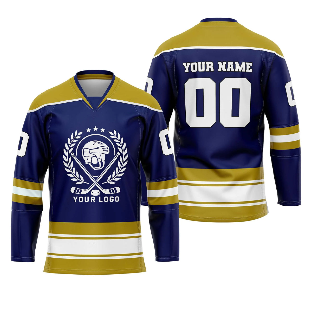 Custom Personalized D2 New Arrival Ice Hockey Jersey with Name, Number & Team Logo