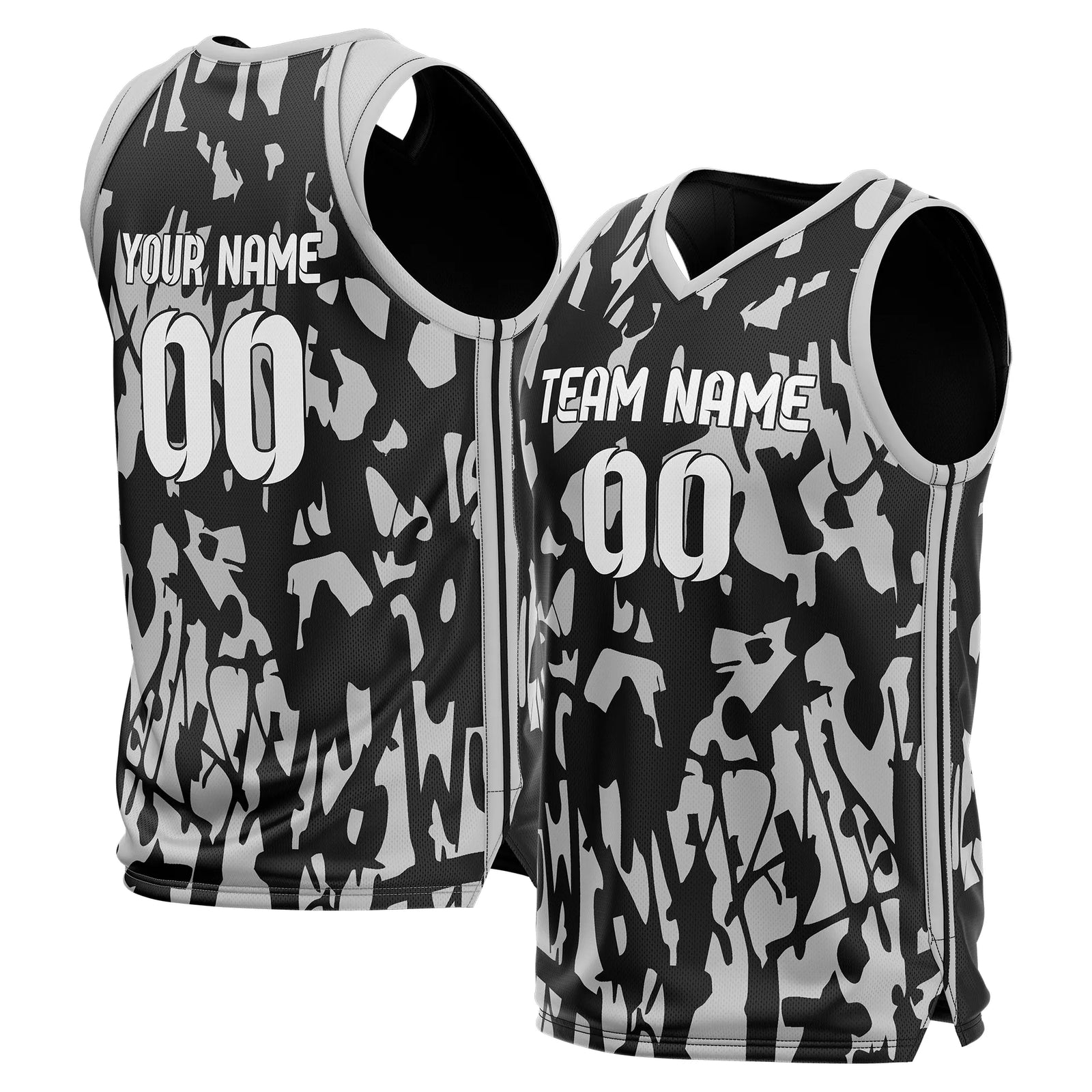 Custom Gaphti Pattern Tops Shadow Drip Sports Jersey Personalized Uniform with Name & Number