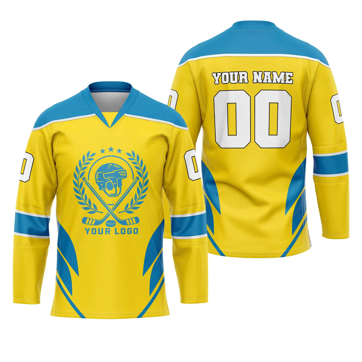 Custom Personalized D5 V - NECK DESIGN Ice Hockey Jersey with Name, Number & Team Logo