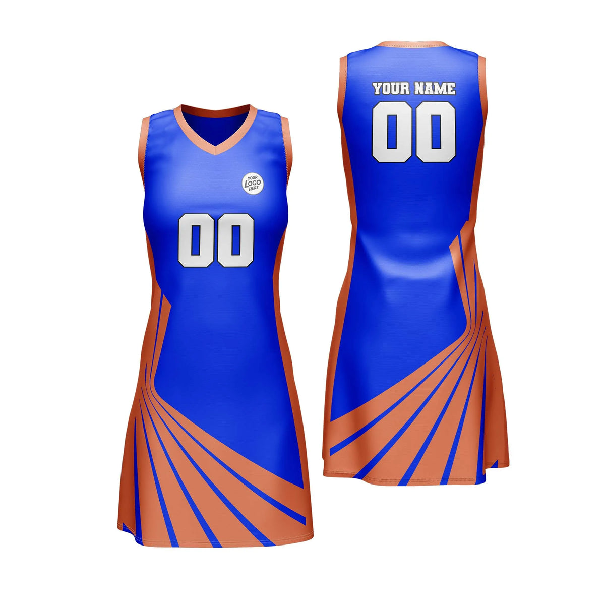 Custom Personalized D5 Retro Pattern Netball Jersey with Name, Number & Team Logo