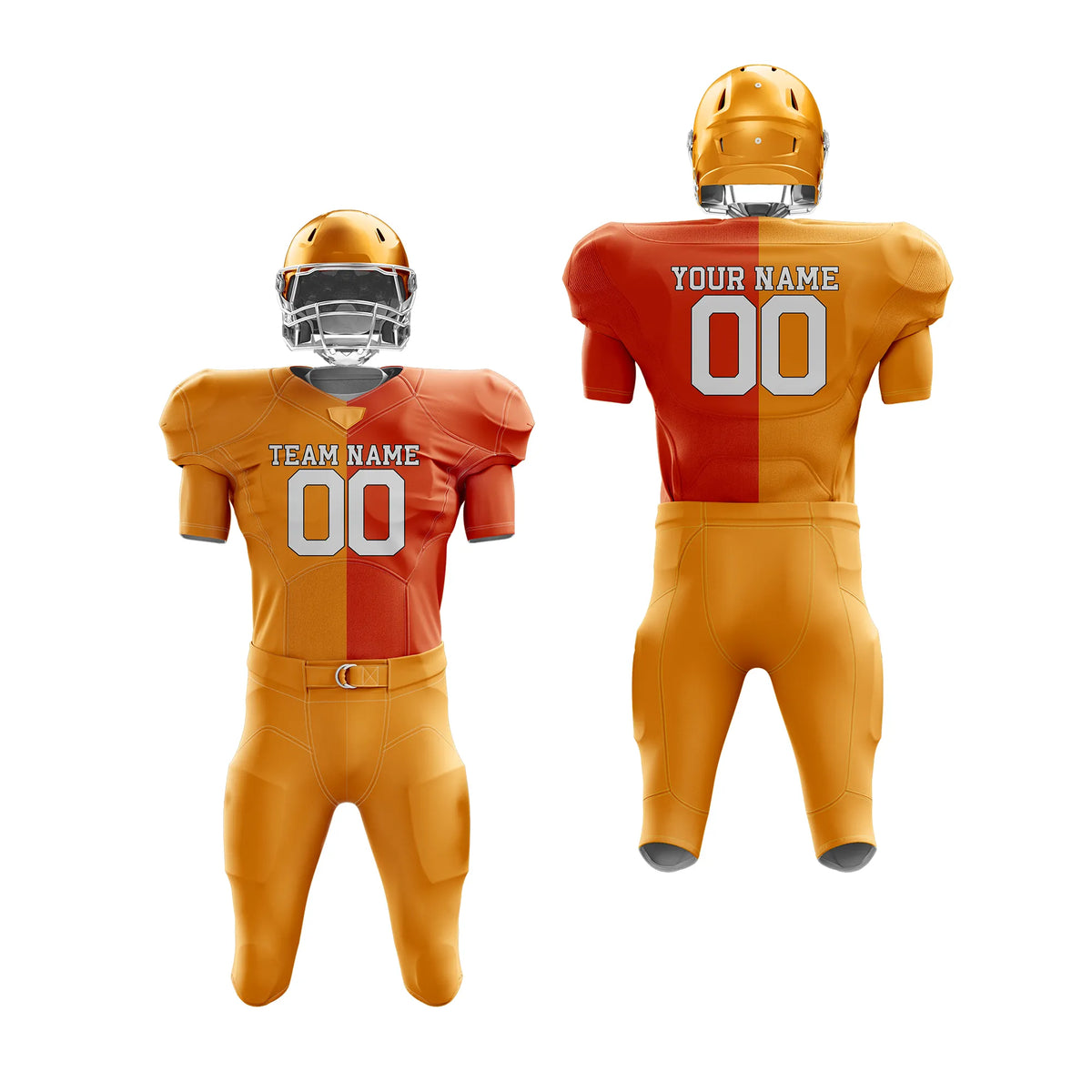 Custom Personalized D1 Split Fashion American Football Jersey with Name, Number & Team Logo