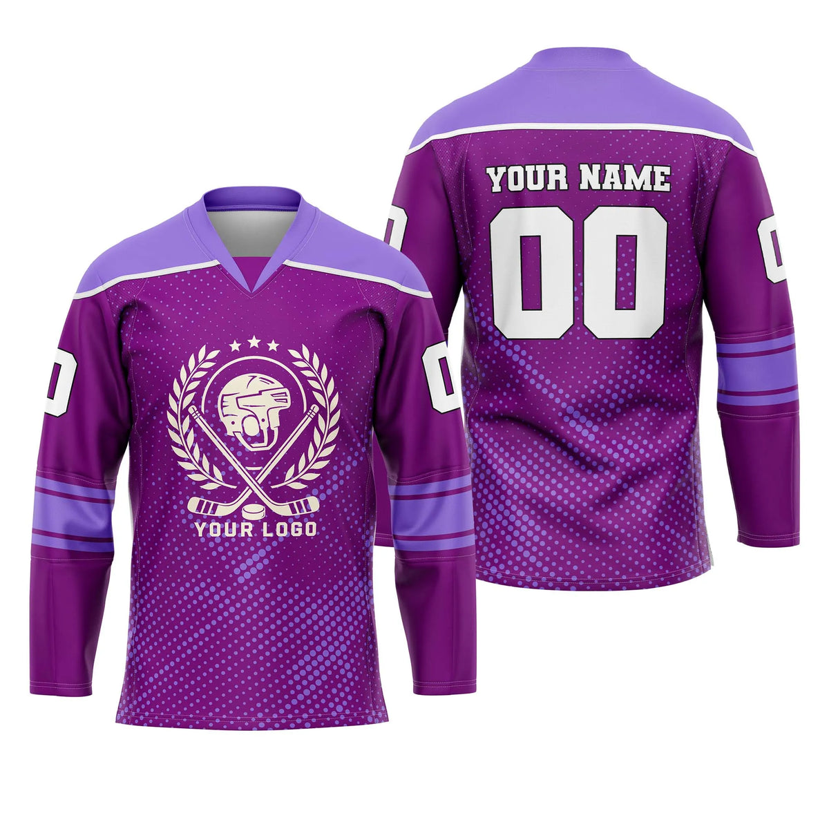 Custom Personalized D1 Abstract Pattern Ice Hockey Jersey with Name, Number & Team Logo
