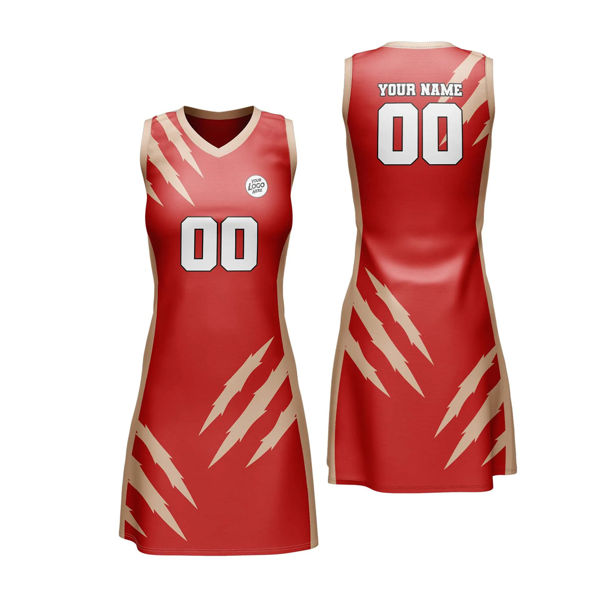 Custom Personalized D1 Stripe Fashion Netball Jersey with Name, Number & Team Logo