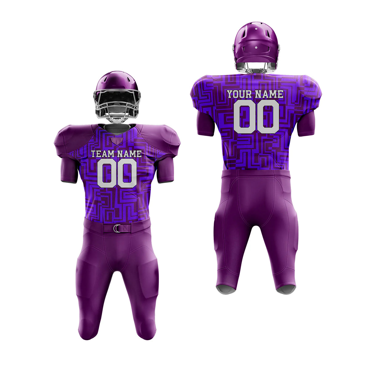Custom Personalized D5 Full Pattern American Football Jersey with Name, Number & Team Logo
