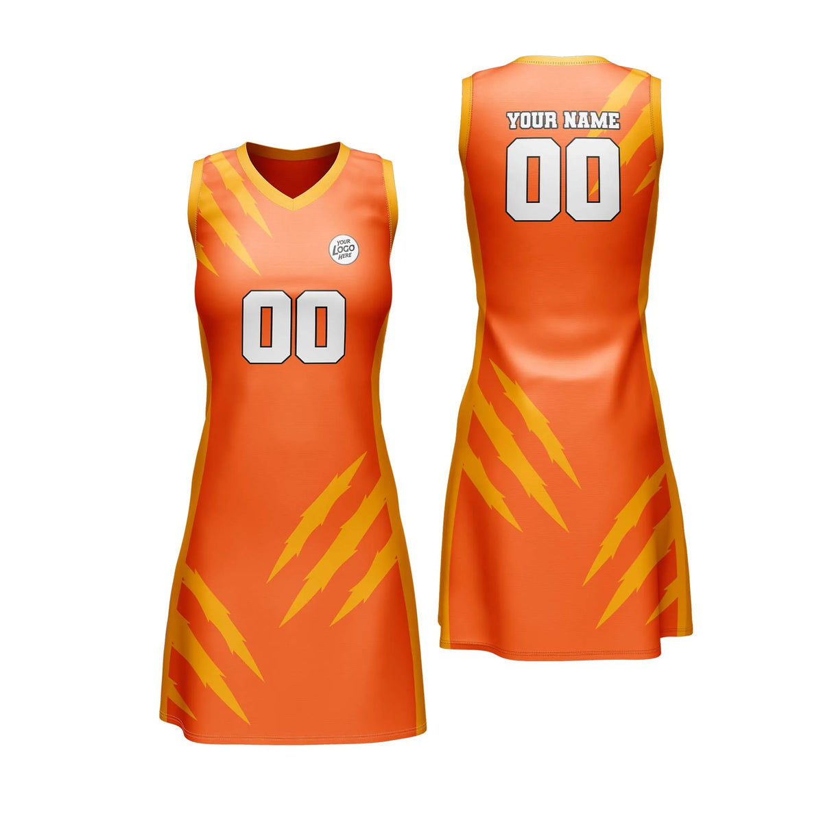 Custom Personalized D1 Stripe Fashion Netball Jersey with Name, Number & Team Logo