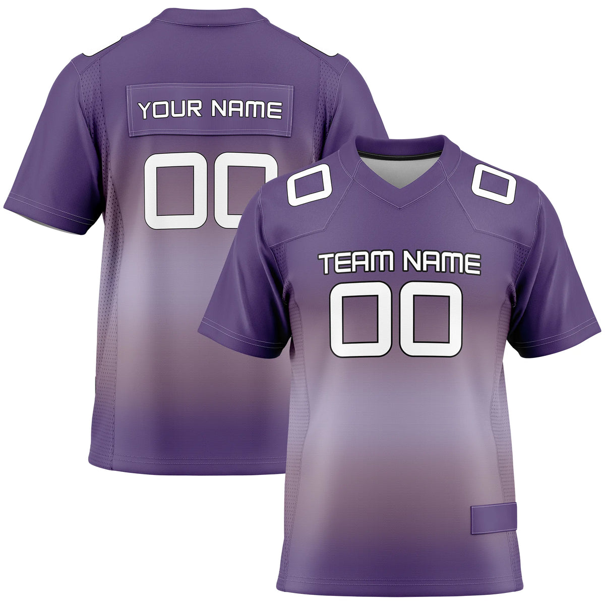 Custom Personalized D5 Gradient Fashion Flag Football Jersey with Name, Number & Team Logo