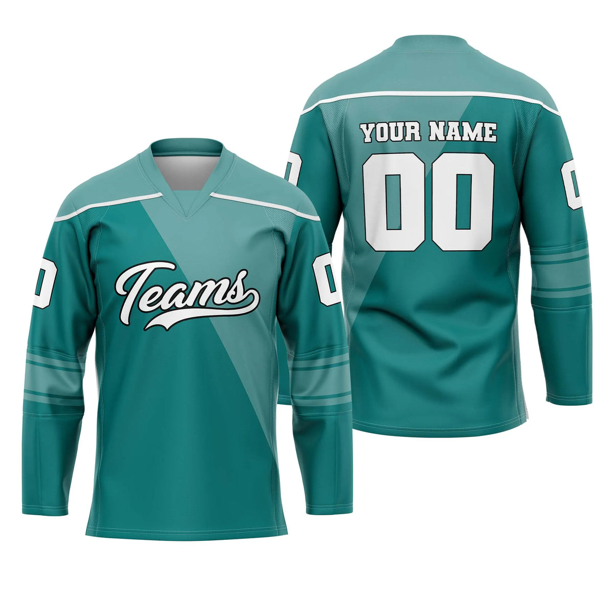 Custom Personalized D3 Split Fashion Ice Hockey Jersey with Name, Number & Team Logo