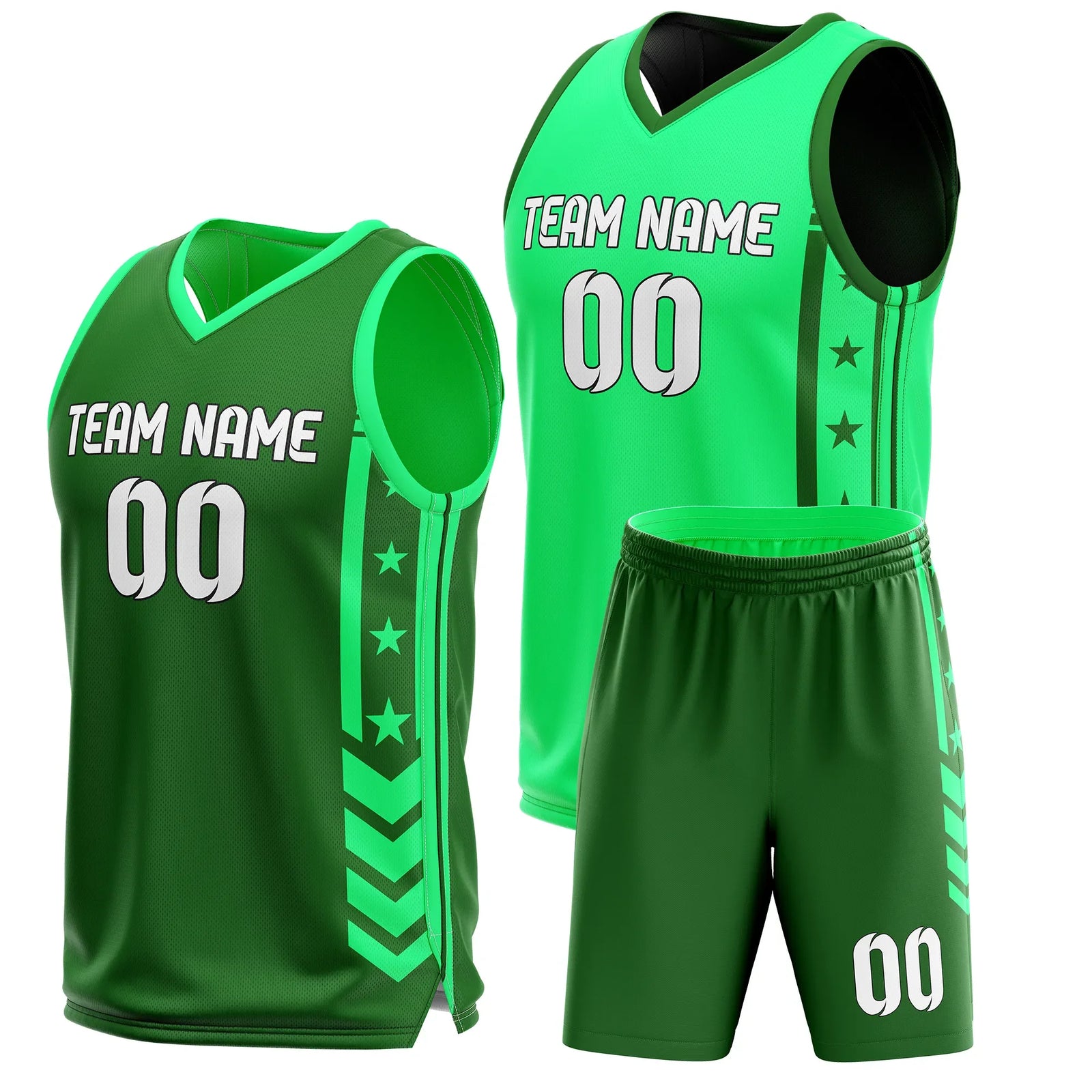 Custom Power Star Reversible Sports Jersey Personalized Uniform with Name & Number
