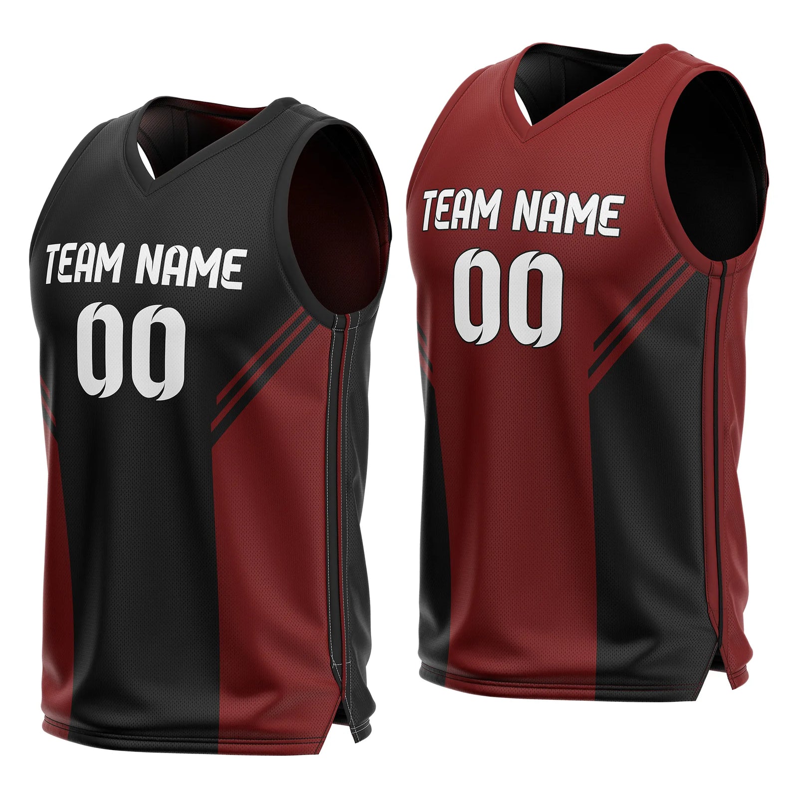 Custom Triple Slash Reversible Top Sports Jersey Personalized Uniform with Name & Number