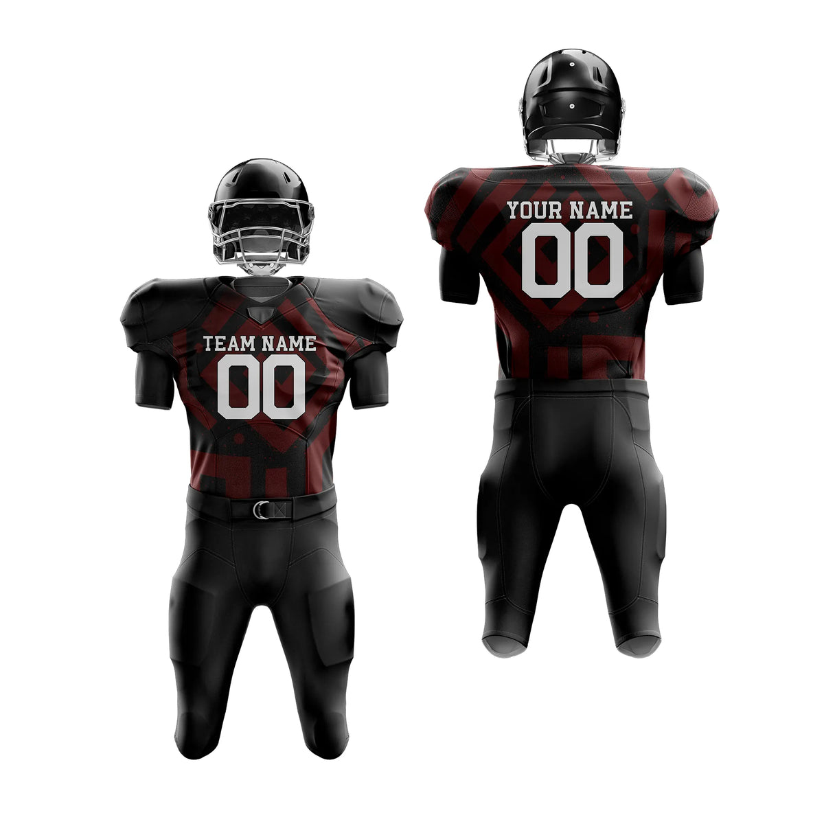 Custom Personalized D2 Graffiti pattern American Football Jersey with Name, Number & Team Logo