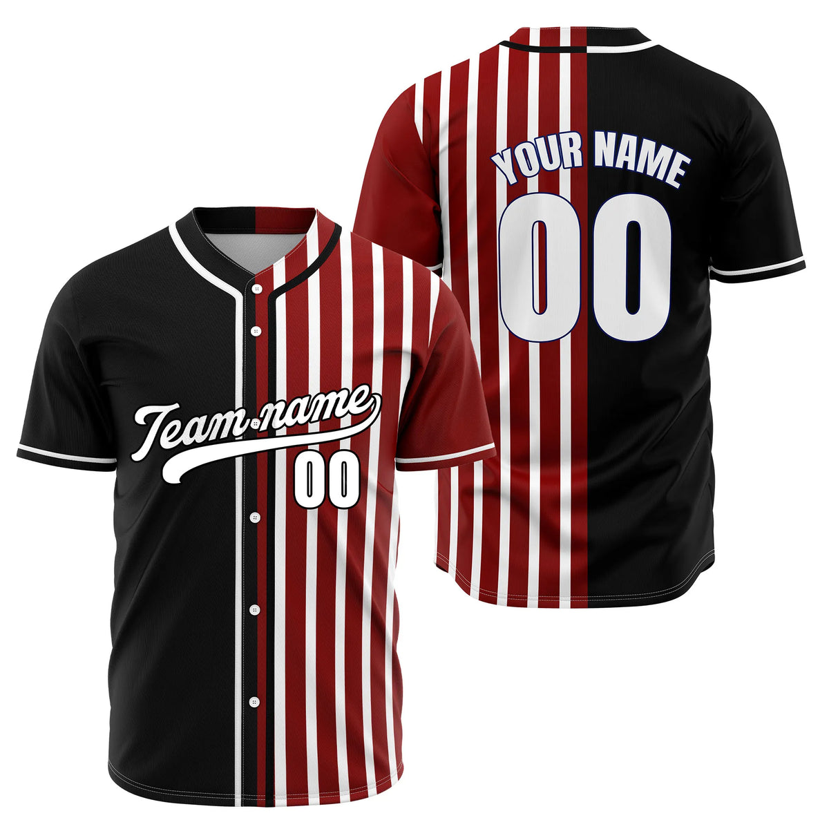 Custom Rival Lines Baseball Sports Jersey Personalized Uniform with Name & Number