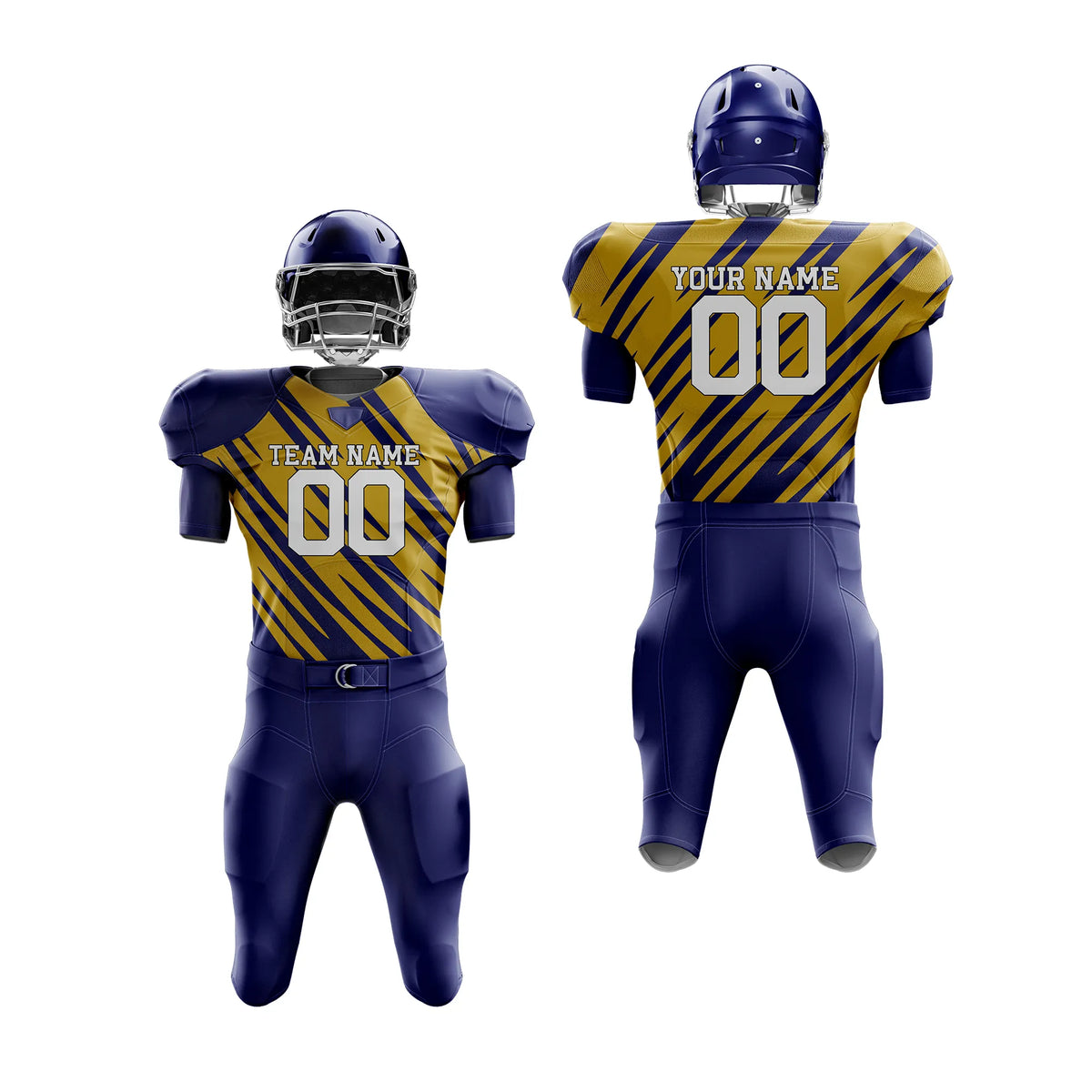 Custom Personalized D4 Full Pattern American Football Jersey with Name, Number & Team Logo