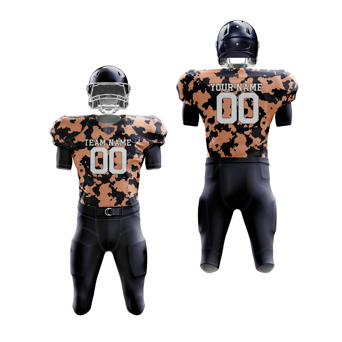 Custom Personalized D4 Camo Designs American Football Jersey with Name, Number & Team Logo