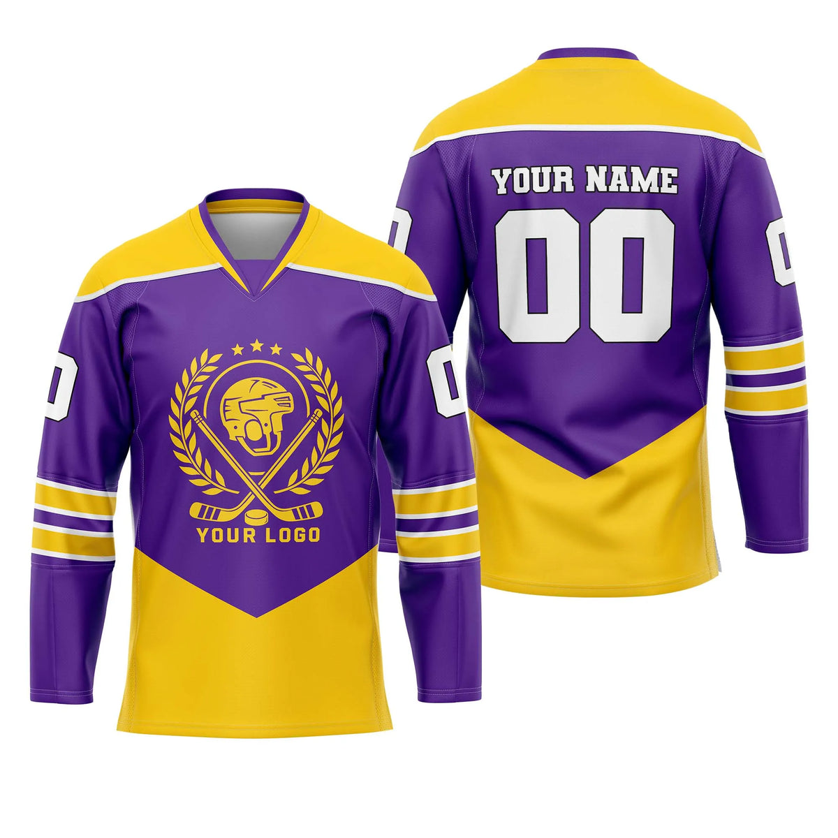 Custom Personalized D4 New Arrival Ice Hockey Jersey with Name, Number & Team Logo