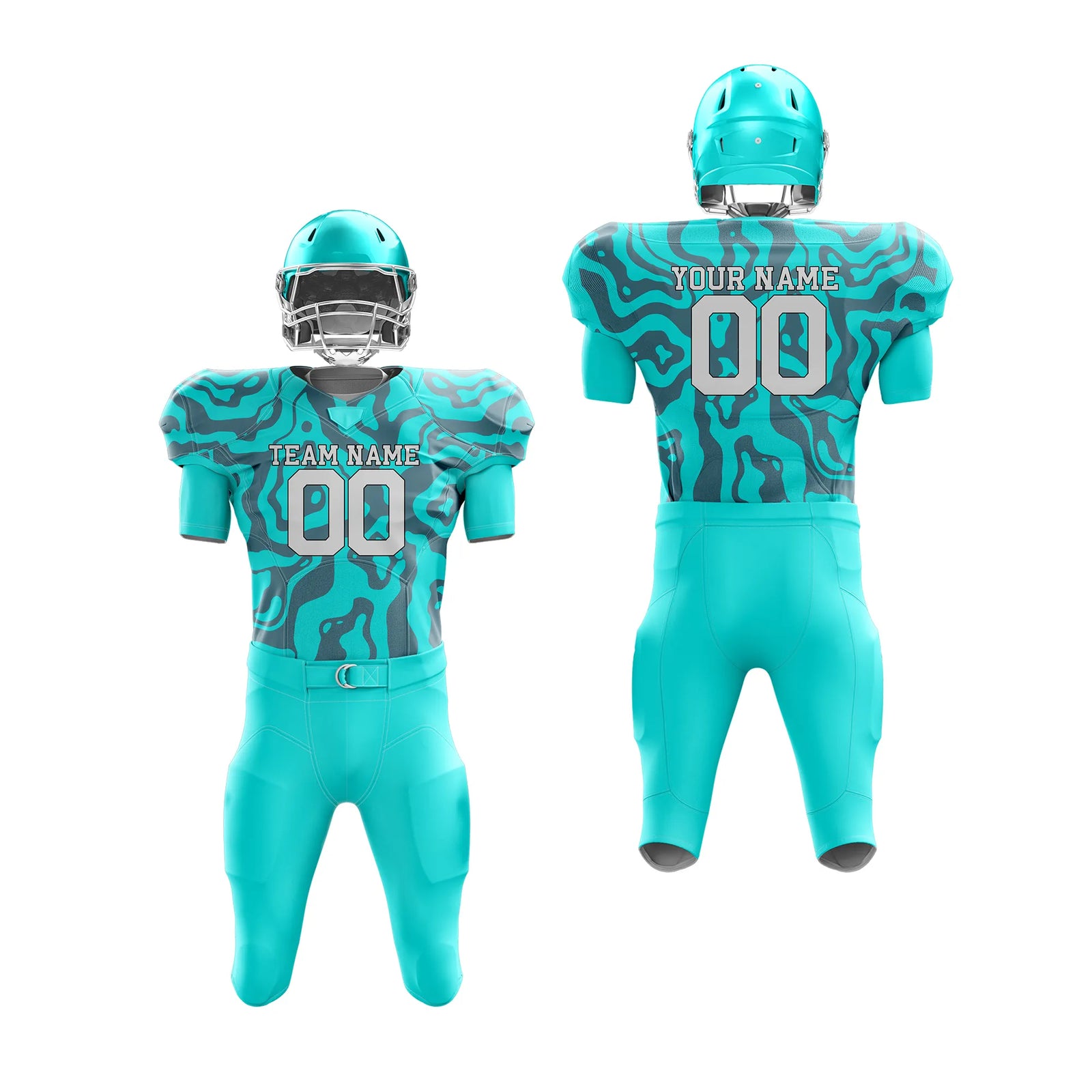 Custom Personalized D2 Camo Designs American Football Jersey with Name, Number & Team Logo