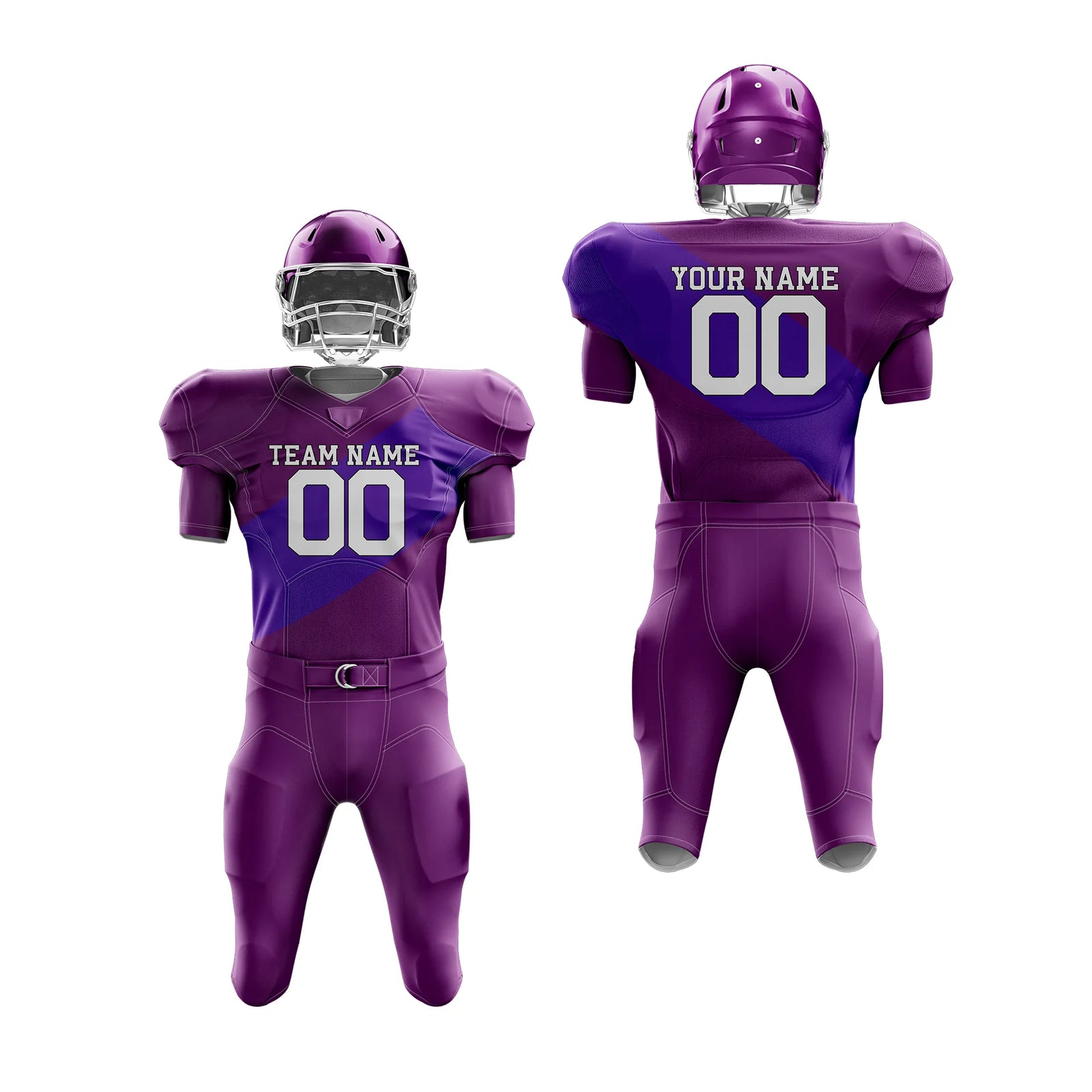 Custom Personalized D4 Split Fashion American Football Jersey with Name, Number & Team Logo