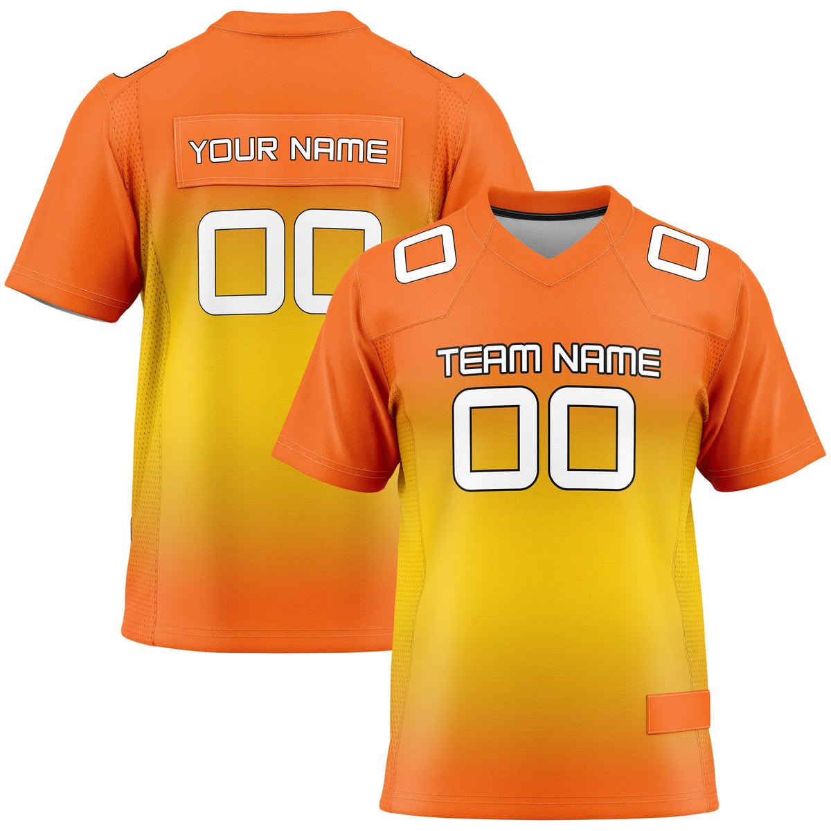 Custom Personalized D5 Gradient Fashion Flag Football Jersey with Name, Number & Team Logo