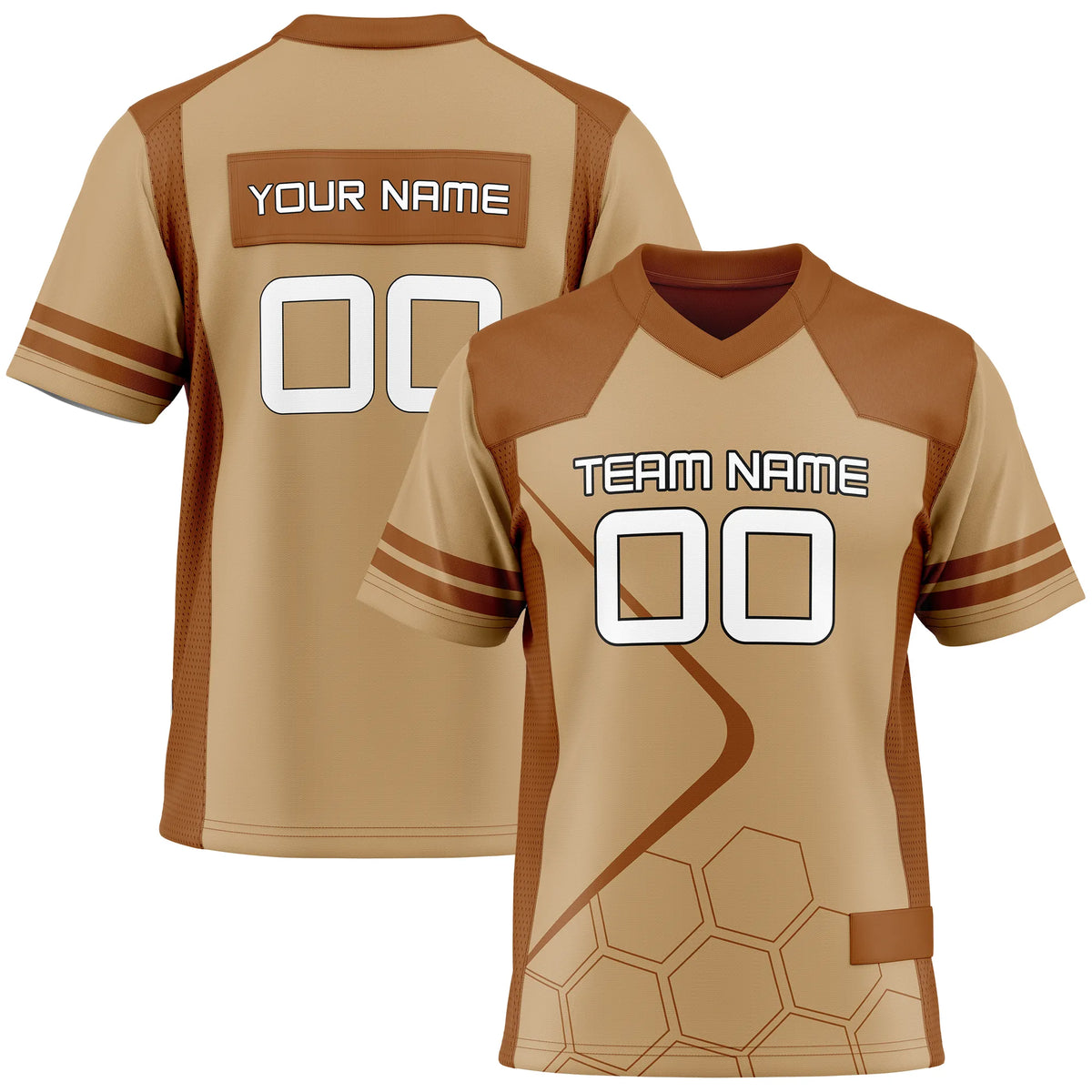 Custom Personalized D5 Color Block Flag Football Jersey with Name, Number & Team Logo