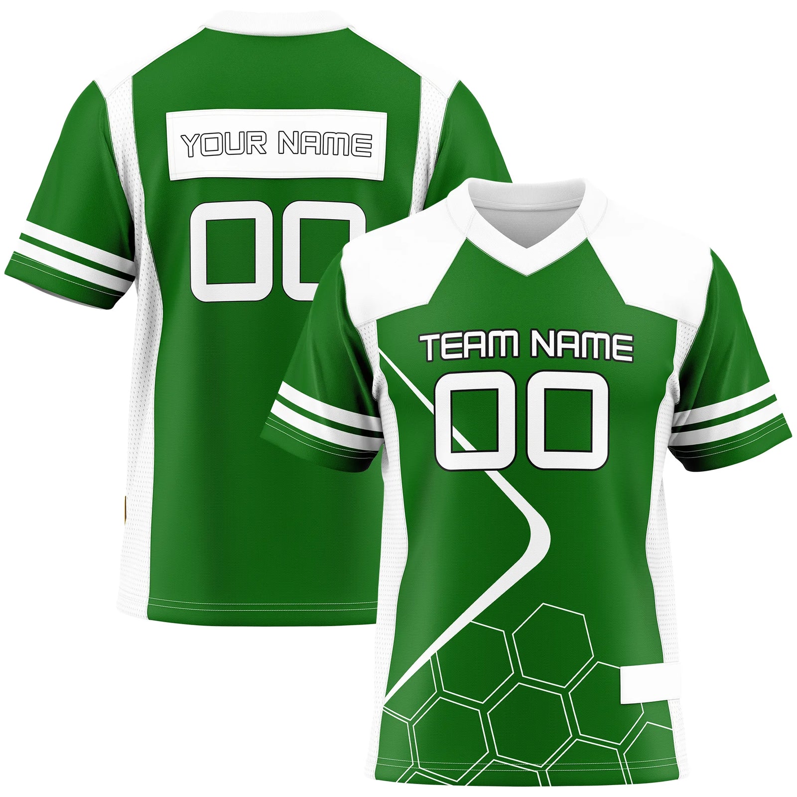 Custom Personalized D5 Color Block Flag Football Jersey with Name, Number & Team Logo