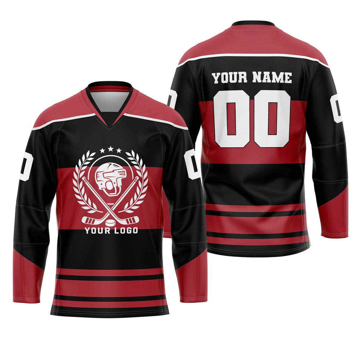 Custom Personalized D5 New Arrival Ice Hockey Jersey with Name, Number & Team Logo