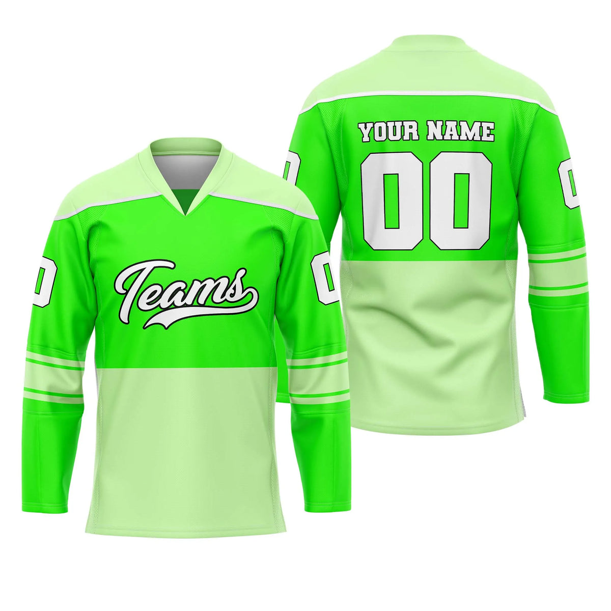 Custom Personalized D2 Split Fashion Ice Hockey Jersey with Name, Number & Team Logo