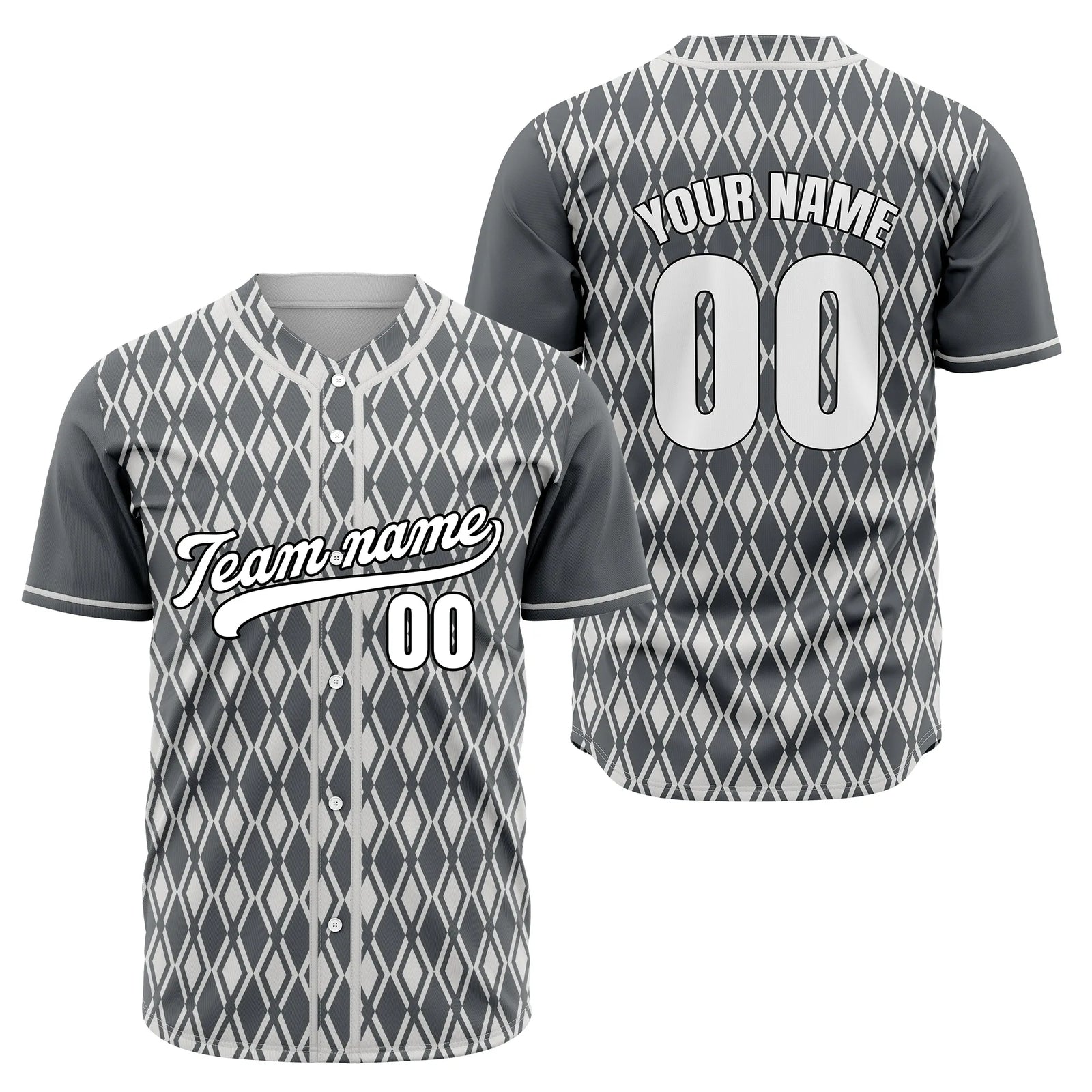 Custom Argyle Strike Baseball Sports Jersey Personalized Uniform with Name & Number