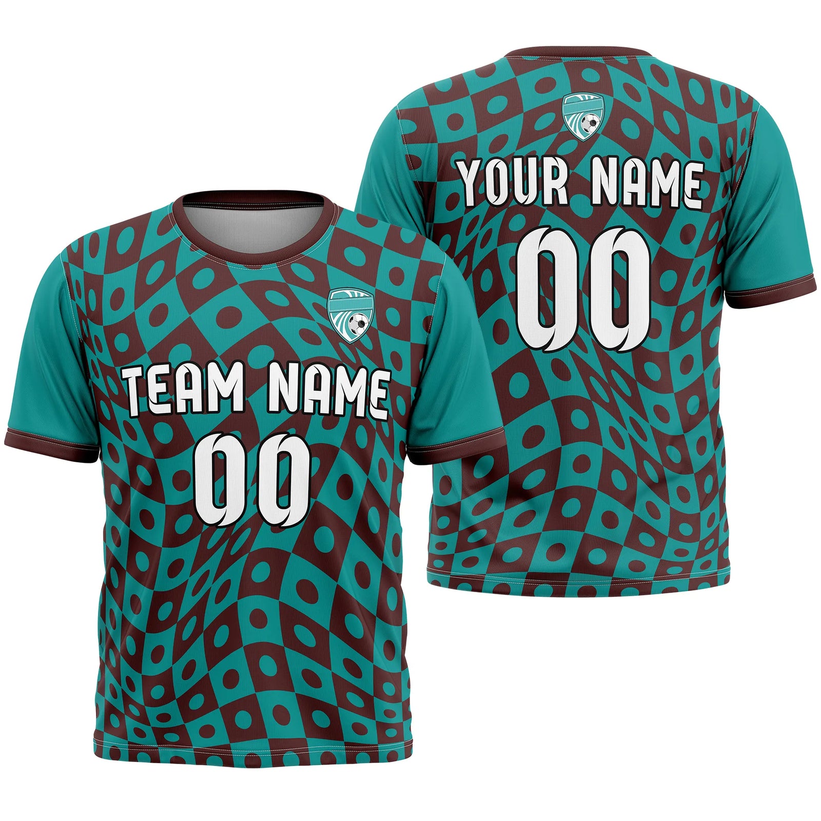 Custom Abstract Pattern D4 Soccer Jersey Personalized Football Uniform with Name & Number