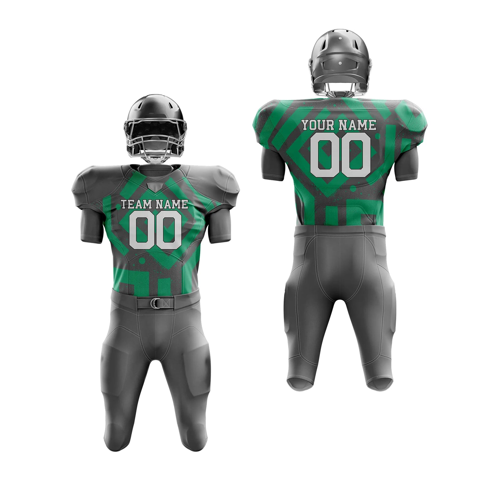 Custom Personalized D2 Graffiti pattern American Football Jersey with Name, Number & Team Logo